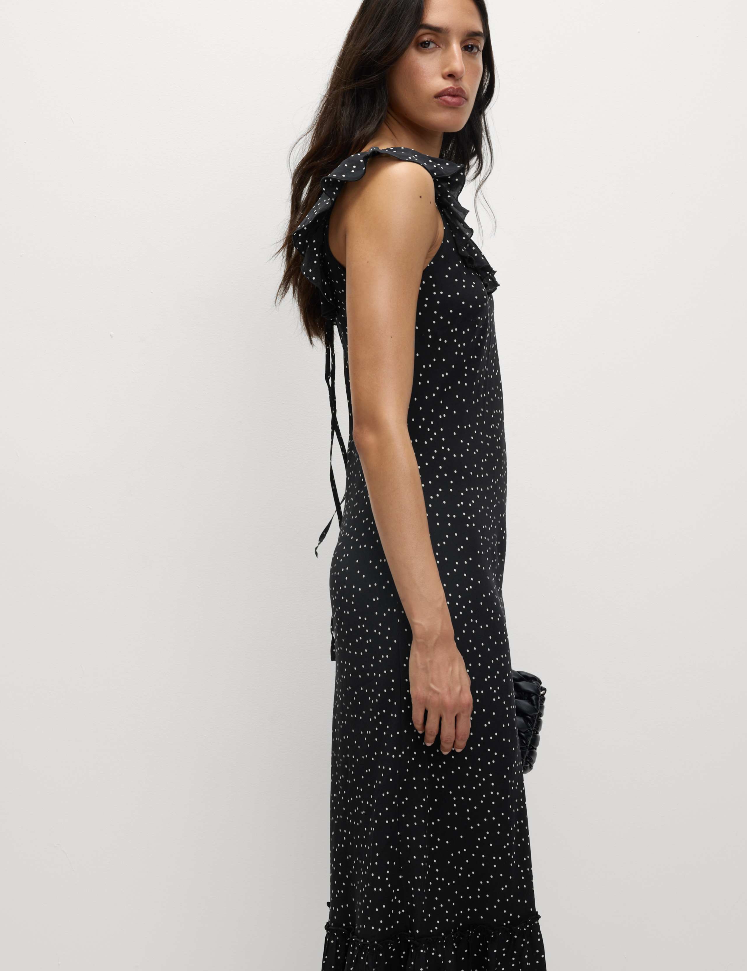 Floral Ruffle Midi Tiered Dress