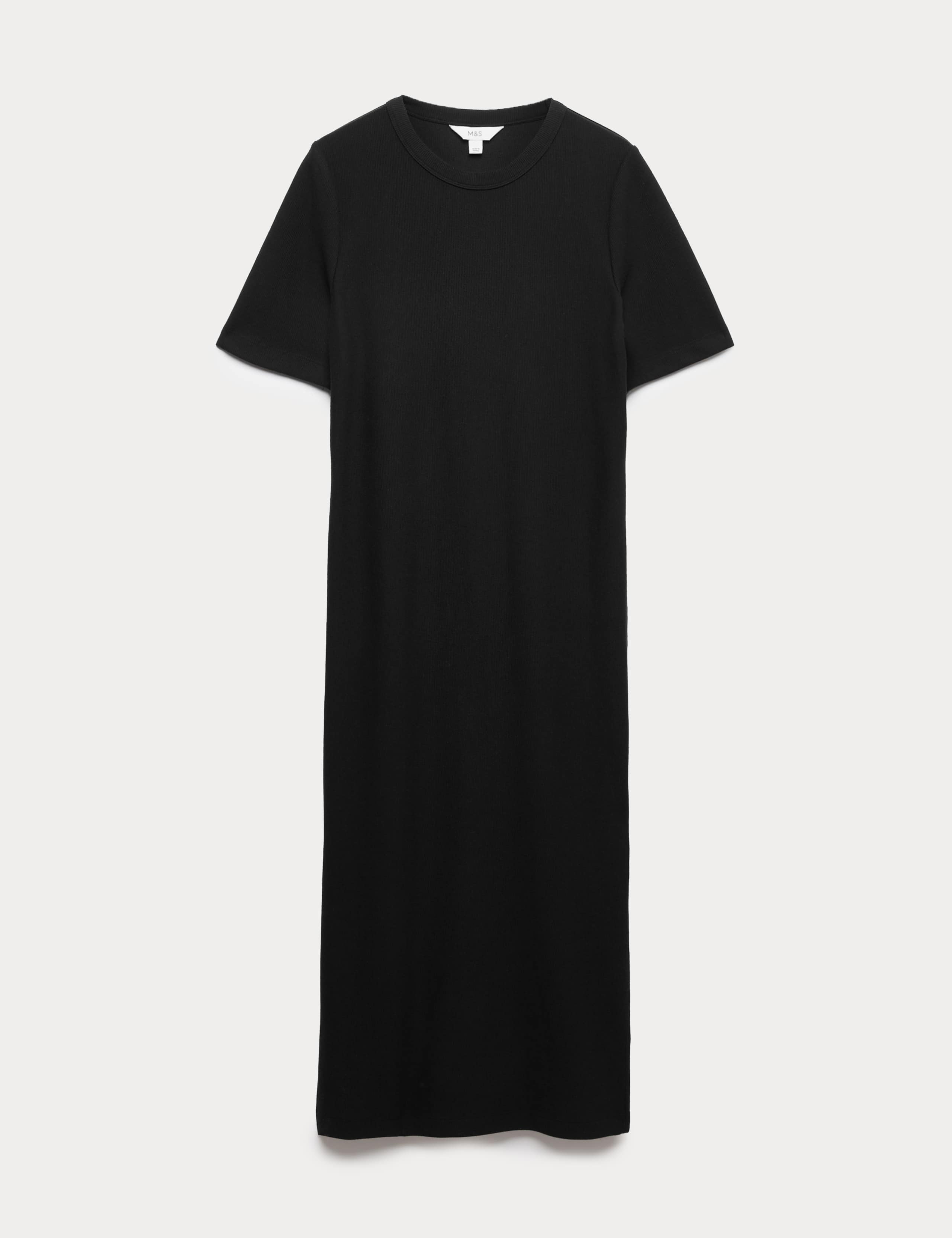 Jersey Ribbed Midi T-Shirt Dress
