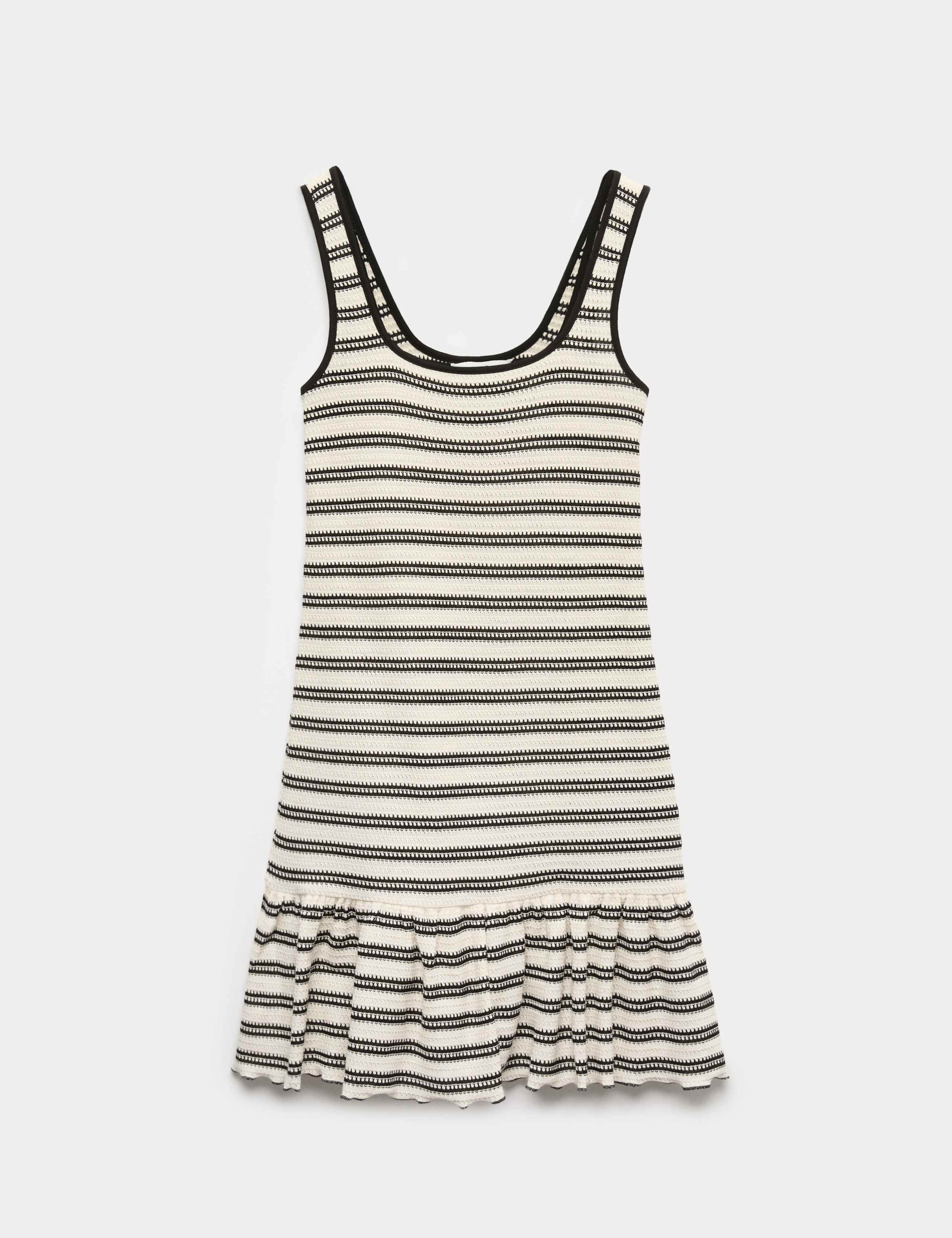 Cotton Rich Striped Mini Relaxed Smock Dress
