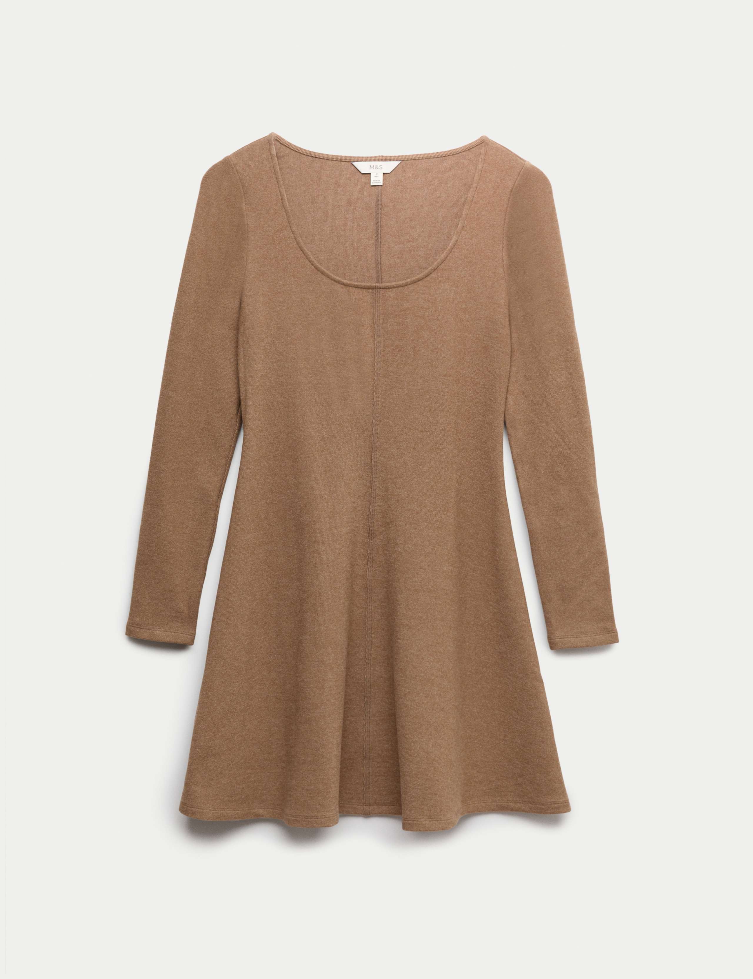Jersey Cosy Scoop Neck Mini Skater Dress