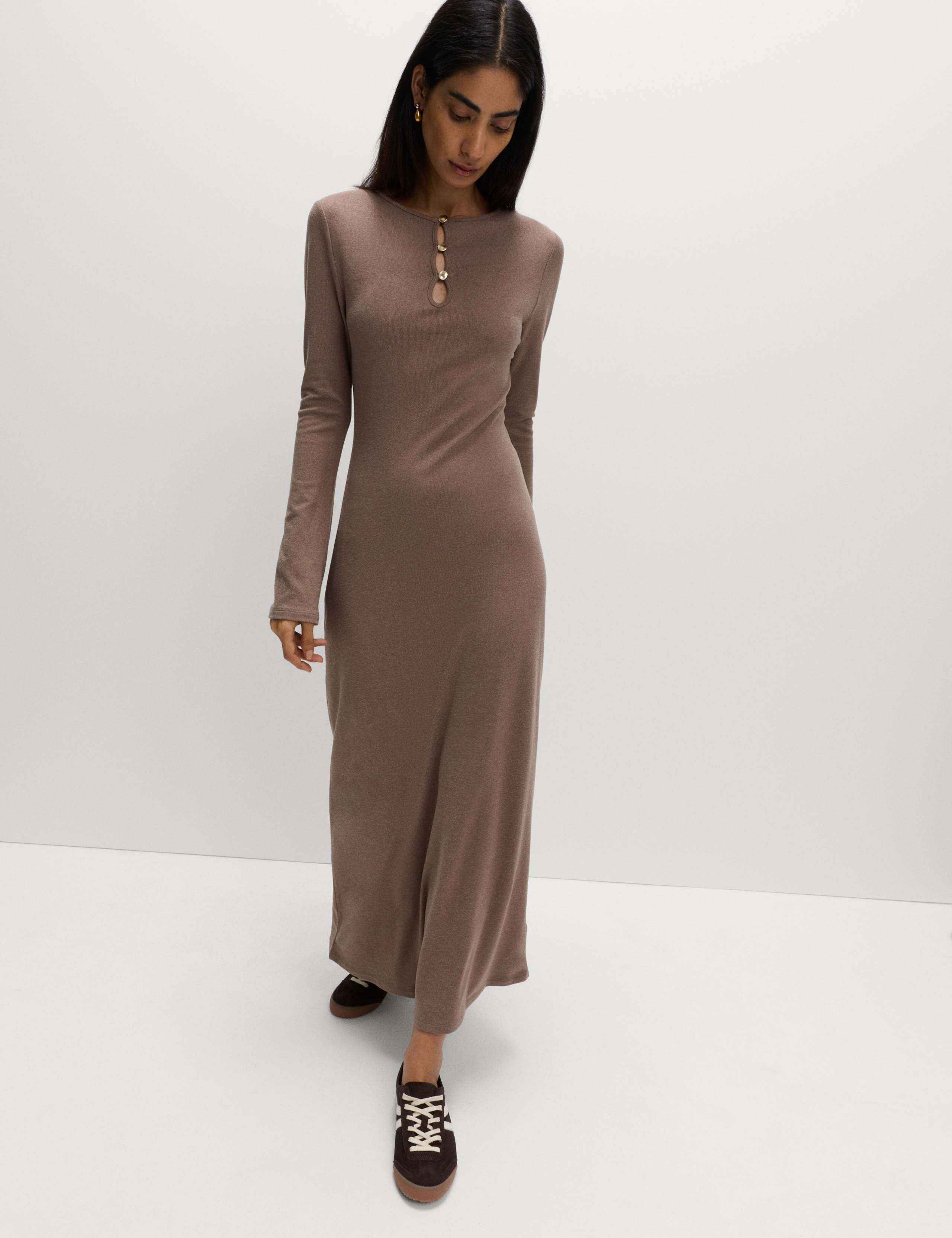 Jersey Cosy Midi Column Dress