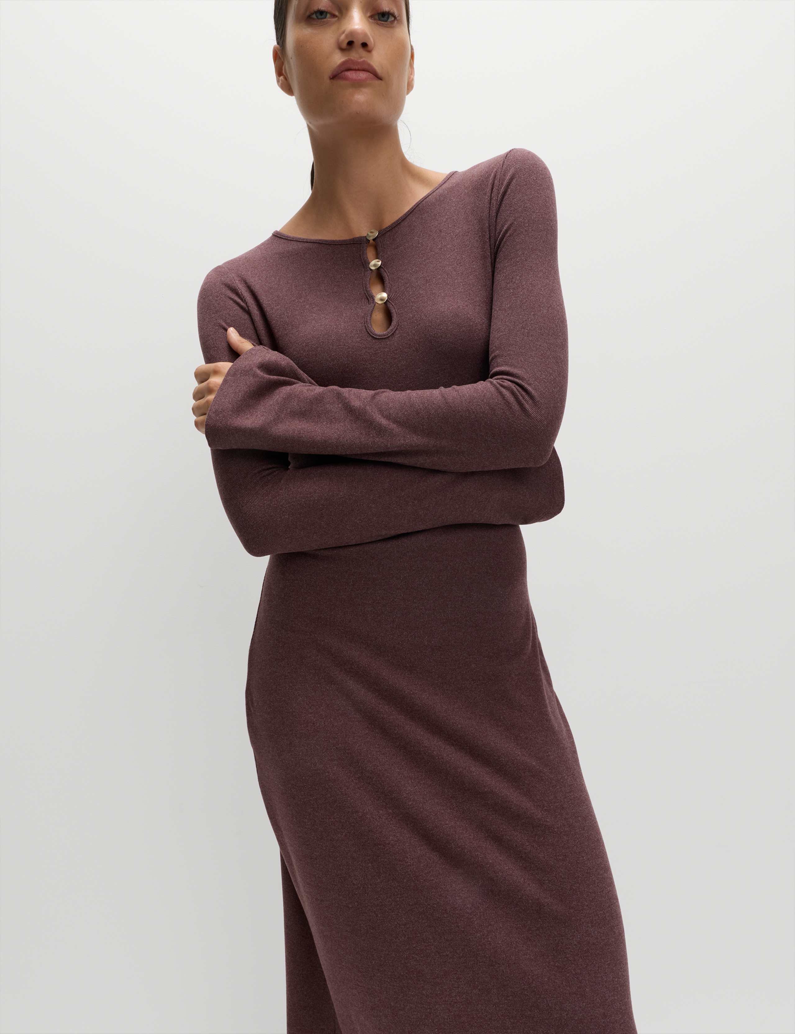 Jersey Cosy Midi Column Dress