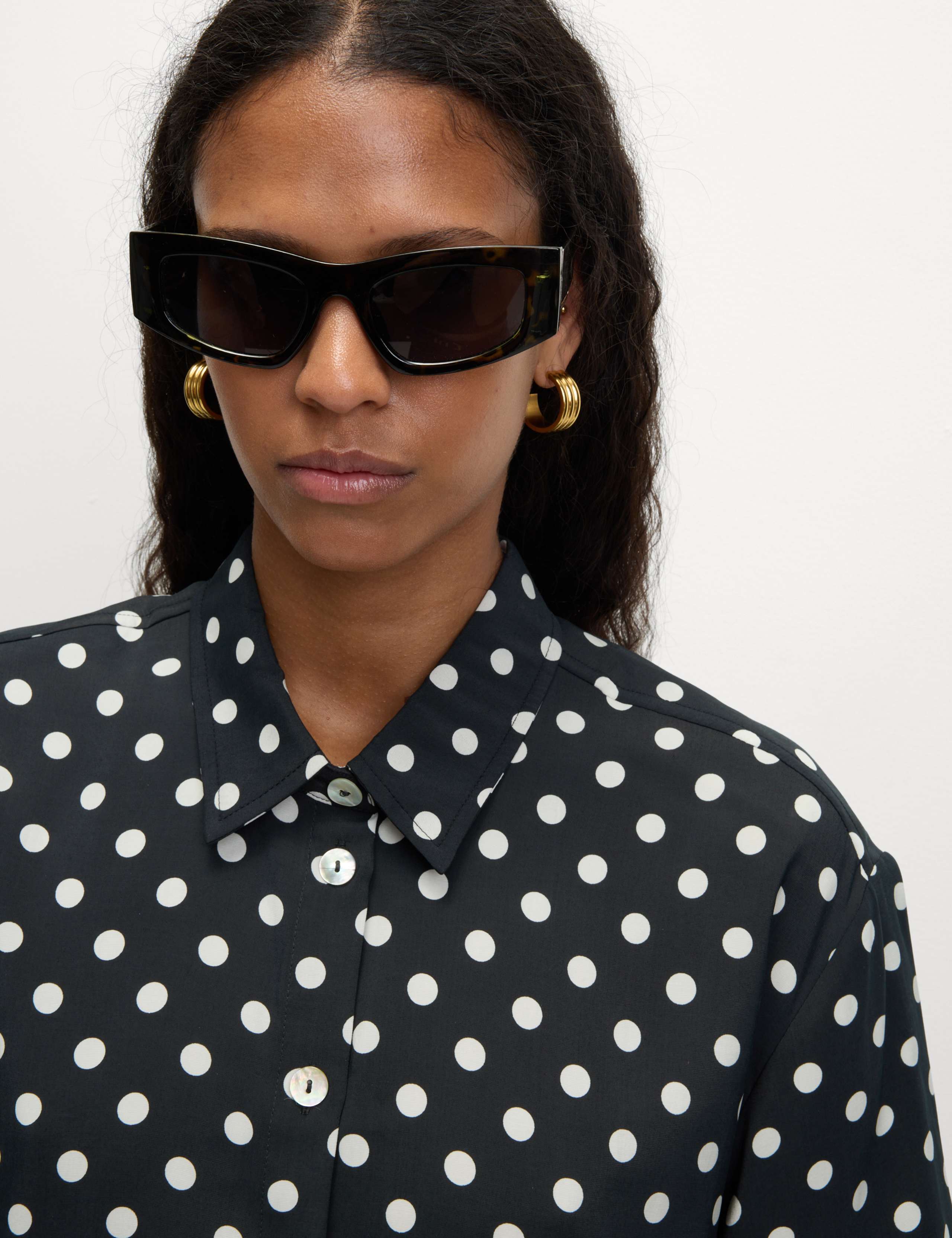 Printed Collared Oversized Resort Shirt