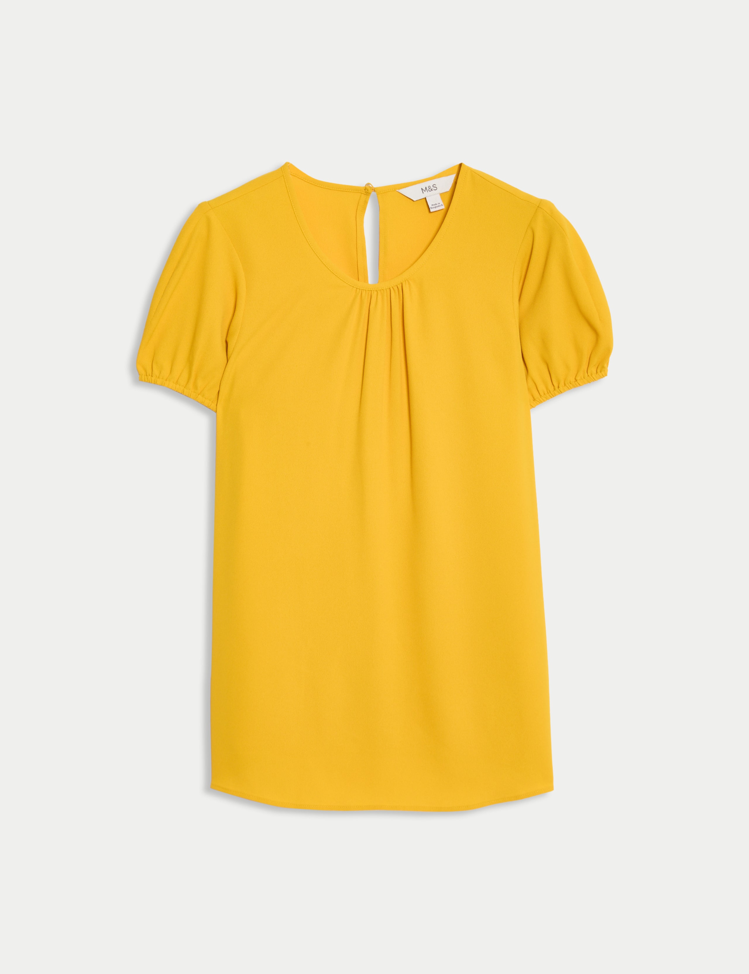 Round Neck Puff Sleeve Top