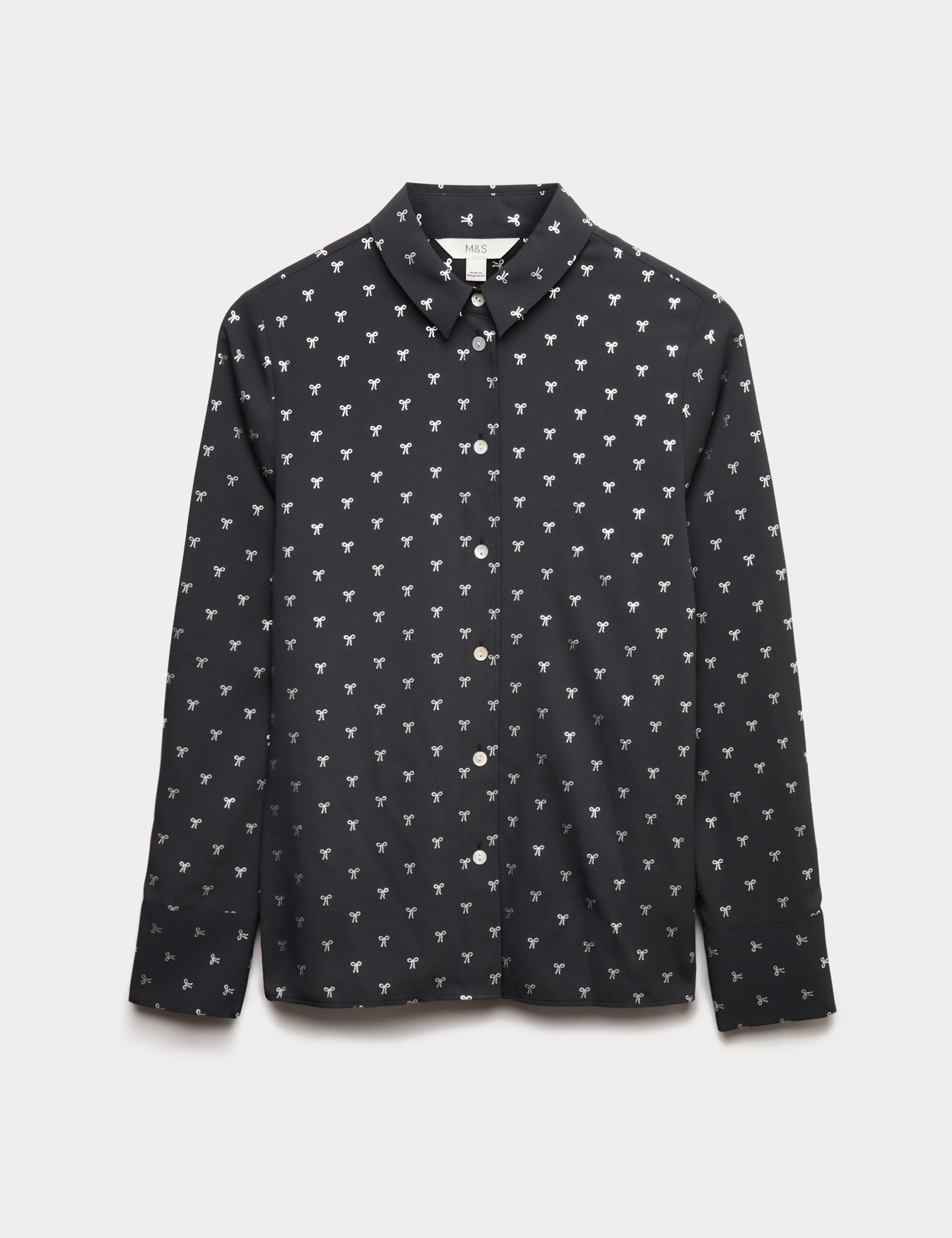 Foil Print Collared Shirt