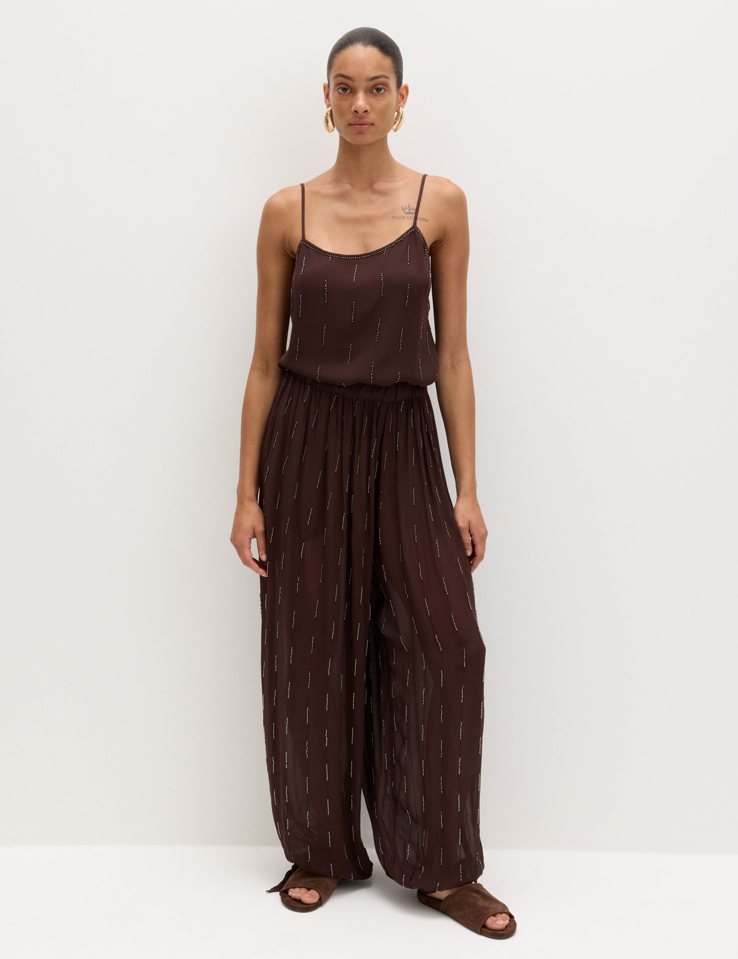Beaded Embroidered Cami Top