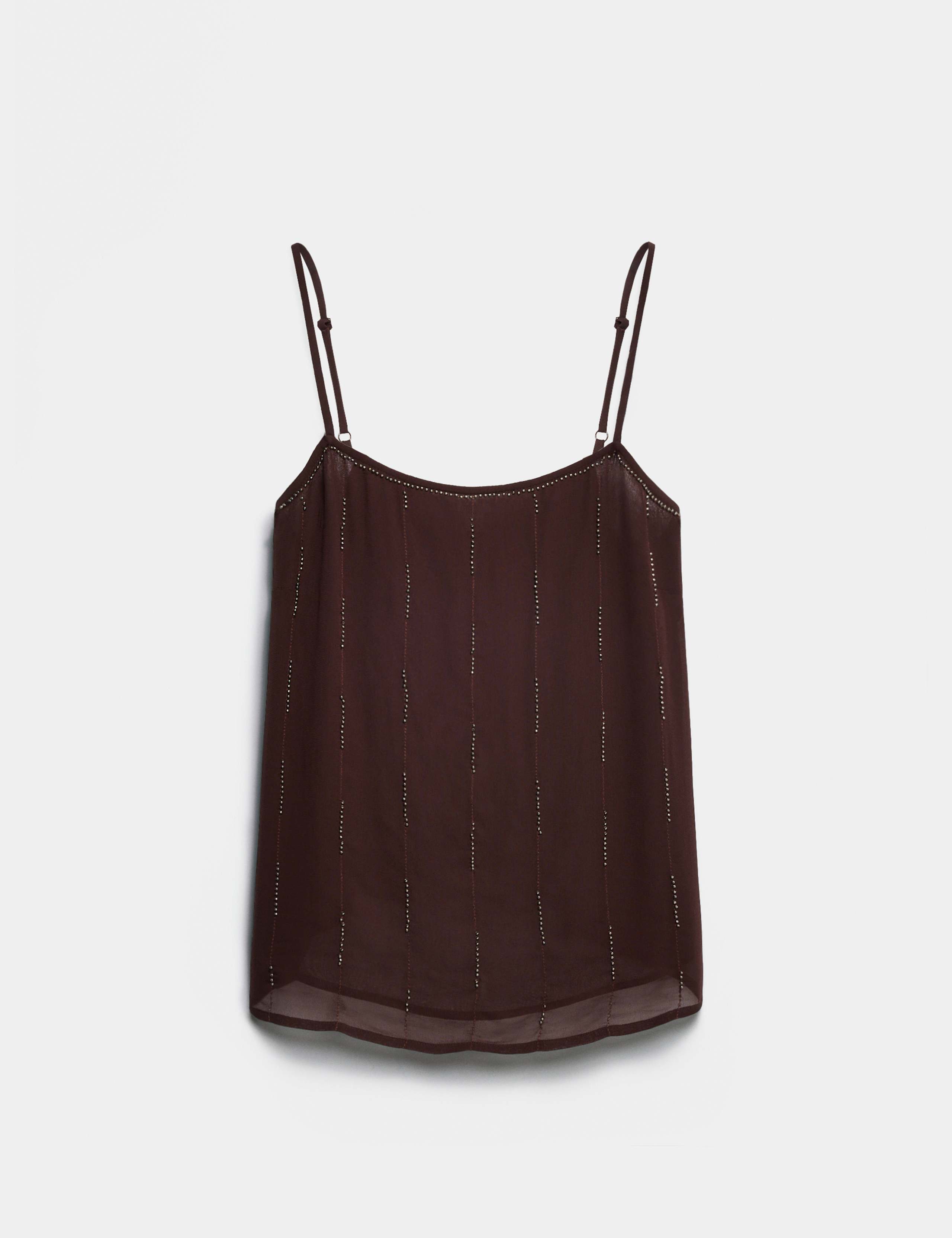 Beaded Embroidered Cami Top