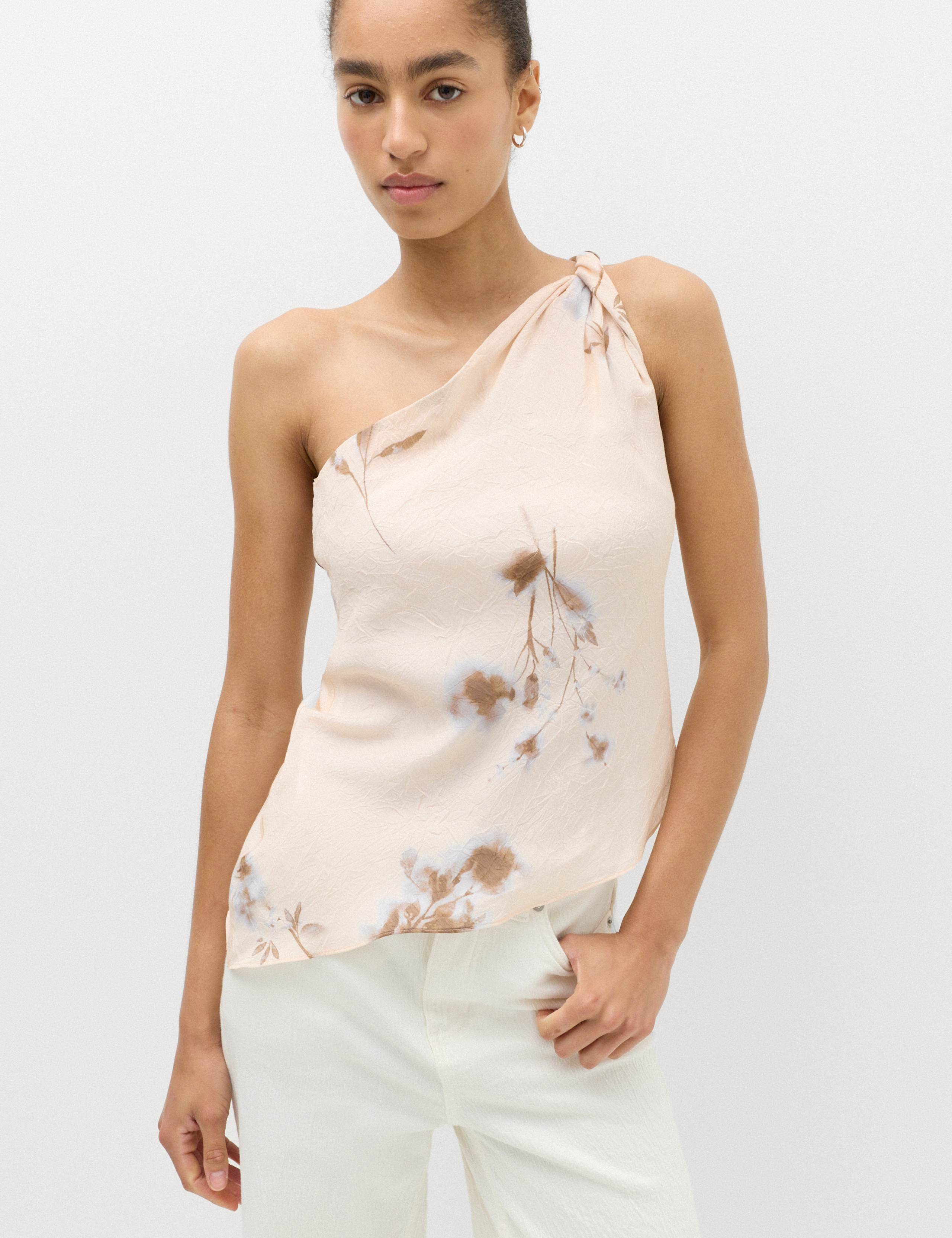 Floral Asymmetrical Top