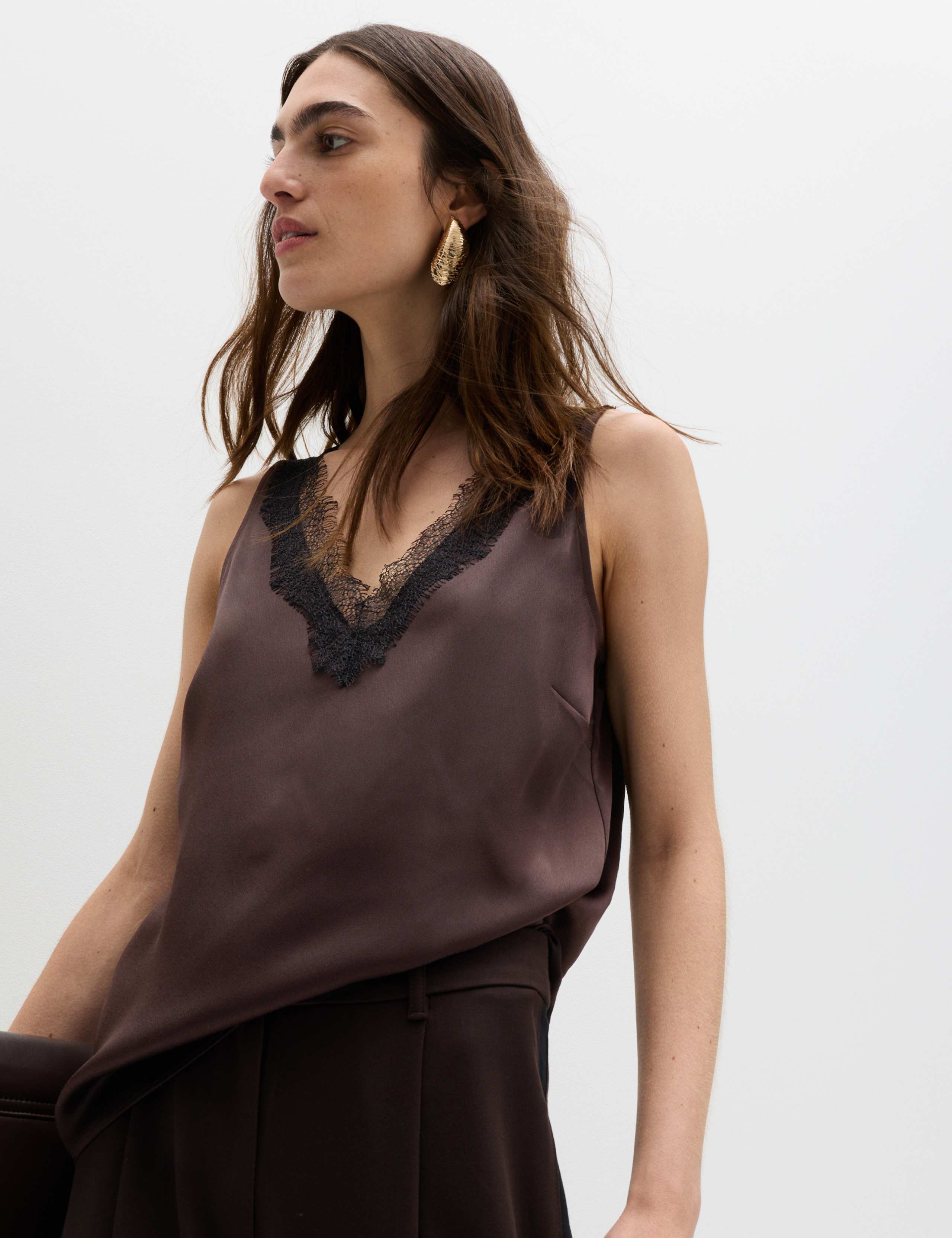 Lace Insert Cami Top