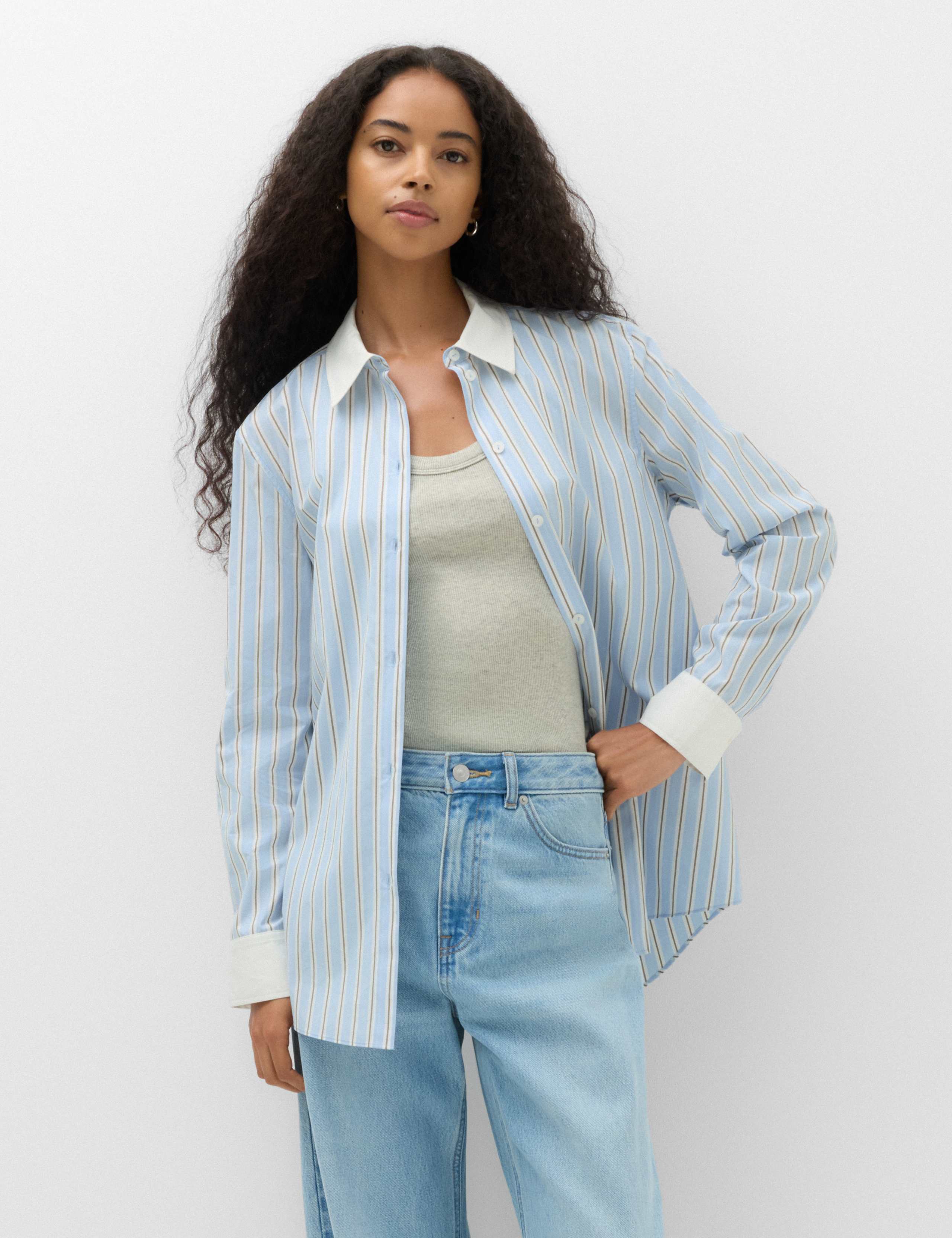Pure Cotton Striped Shirt