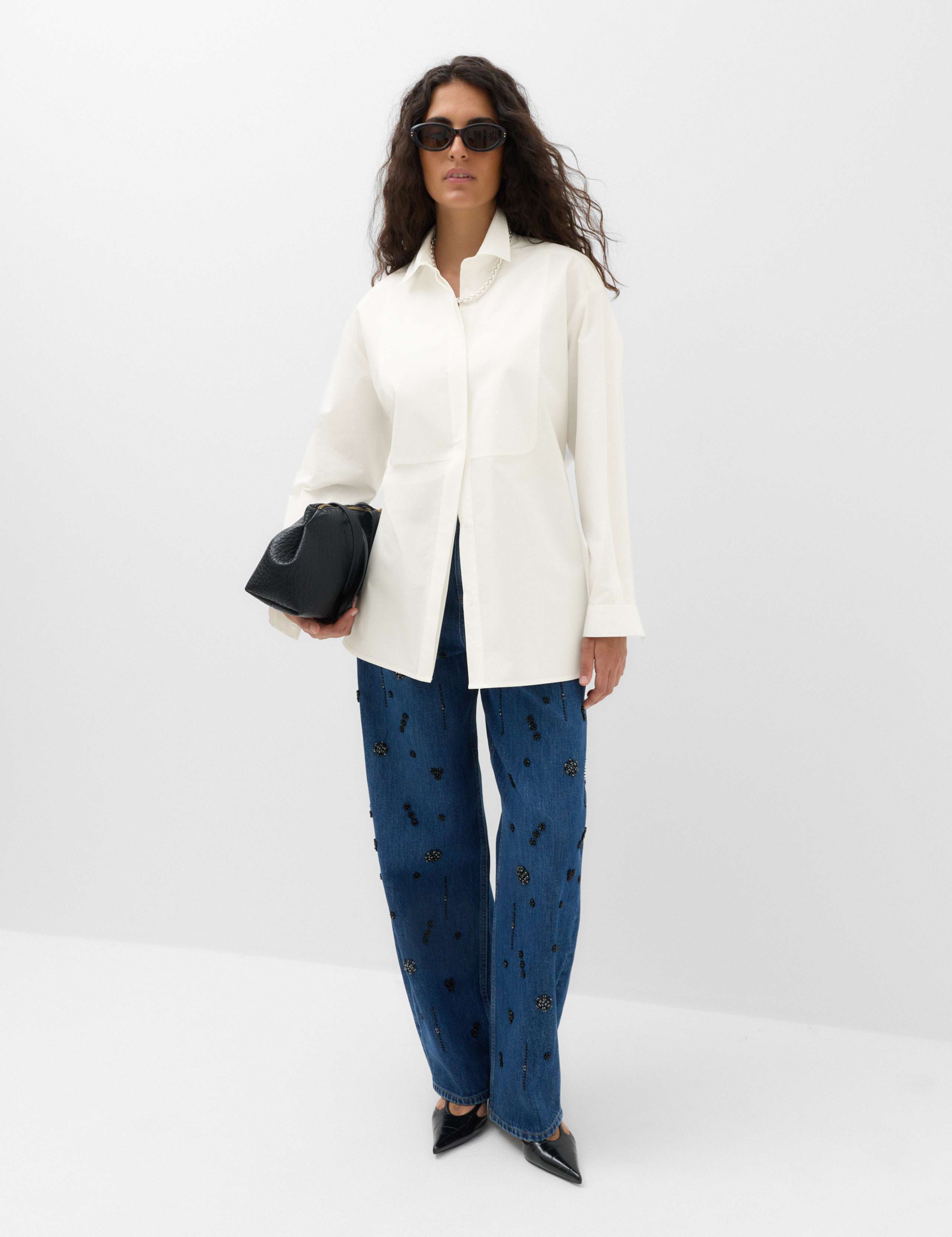 Tux Tie Back Detail Shirt