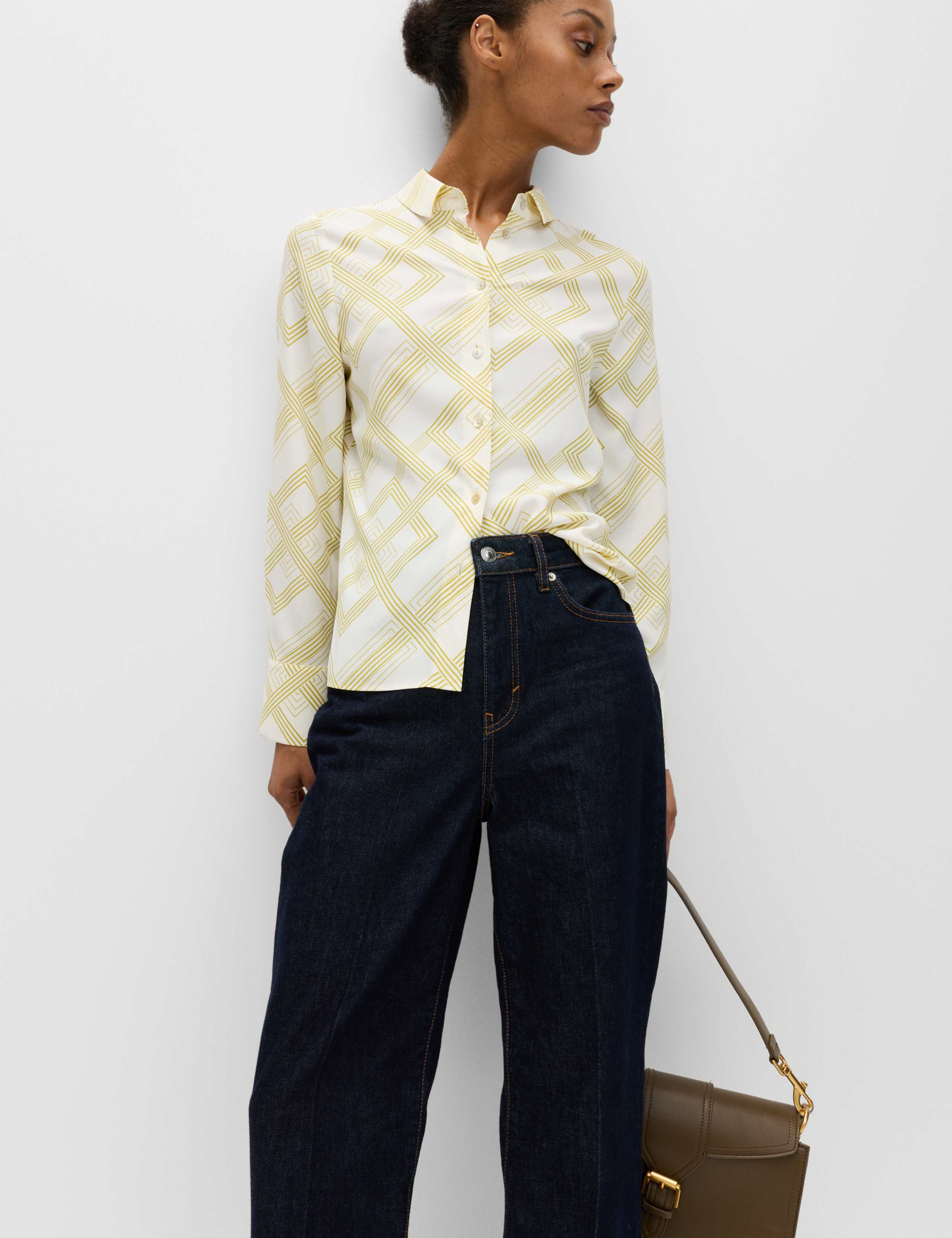 Geometric Collared Shirt