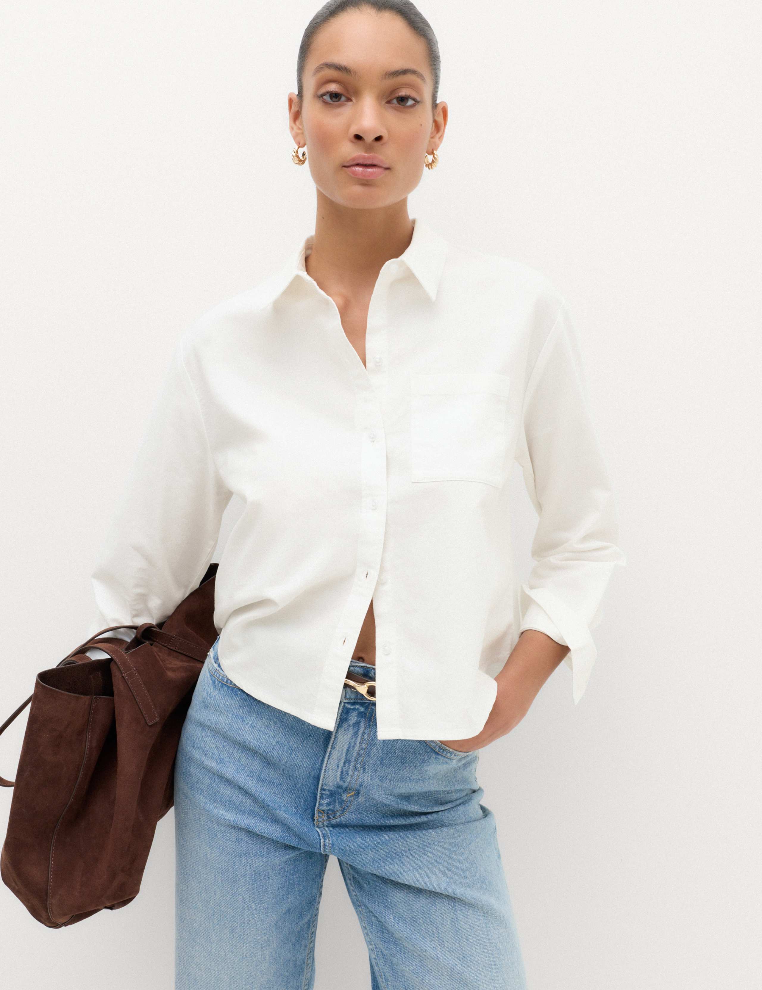 Pure Cotton Striped Oxford Shirt