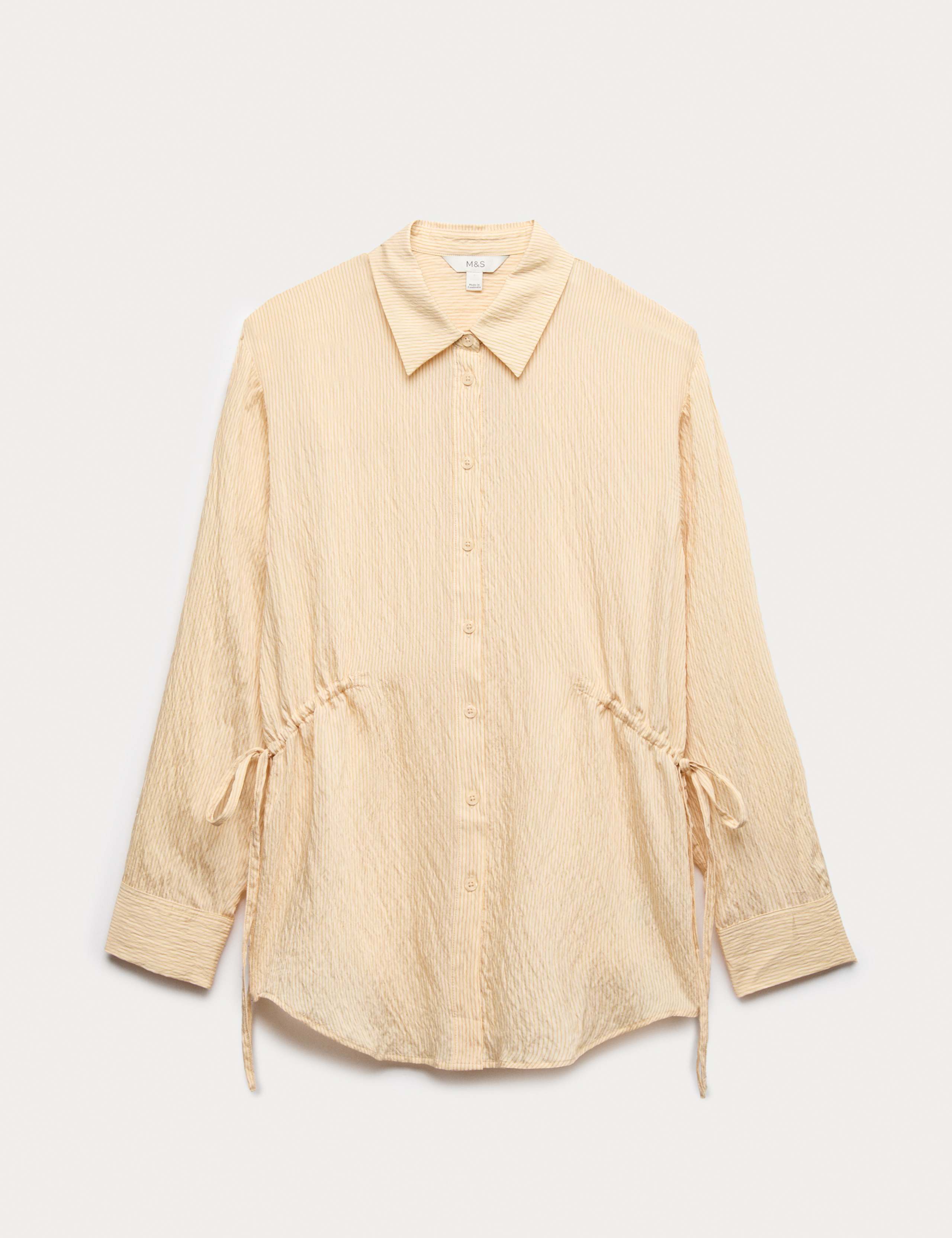 Drawcord Collared Shirt