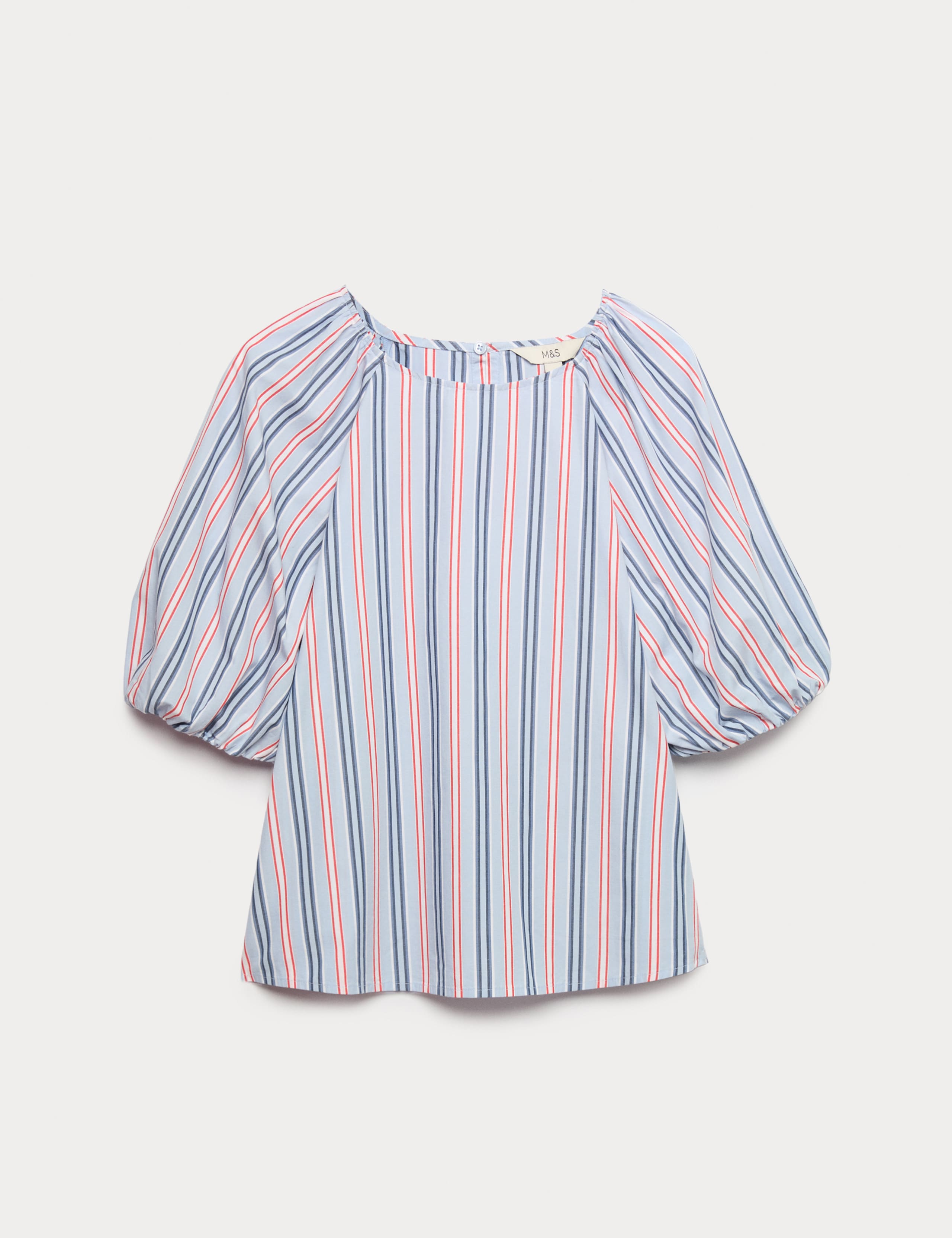 Pure Cotton Printed Puff Sleeve Blouse