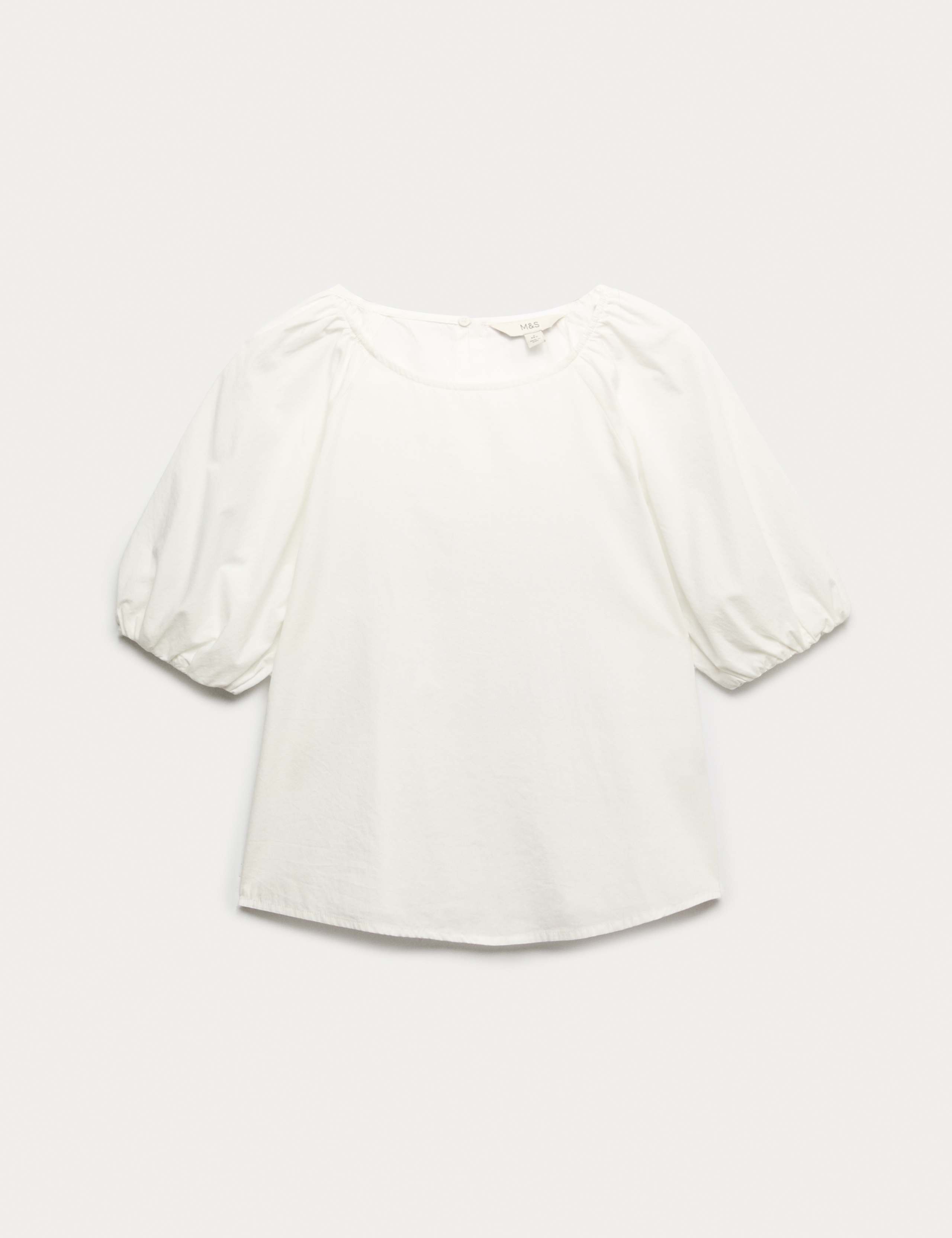 Pure Cotton Printed Puff Sleeve Blouse