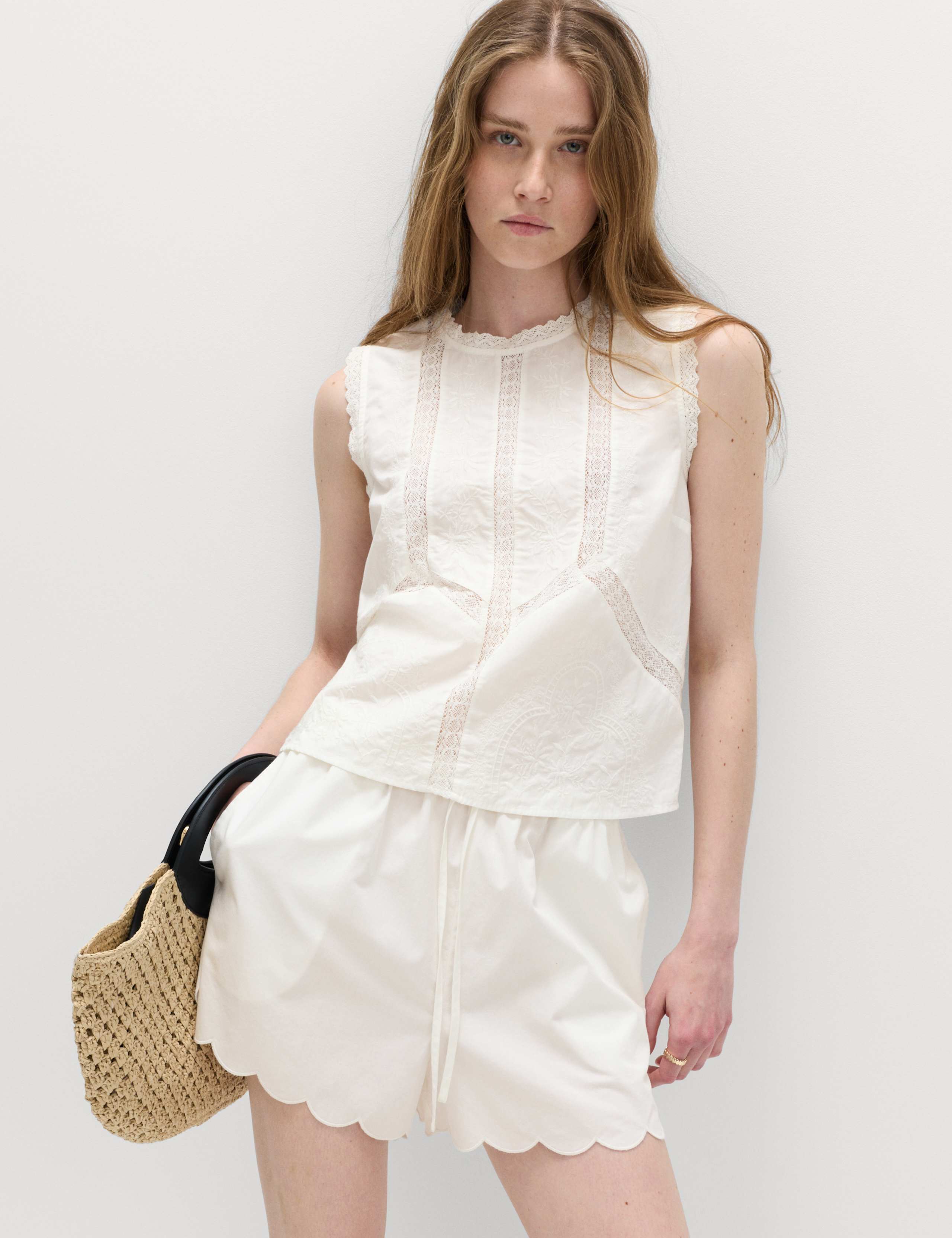 Pure Cotton Embroidered Top