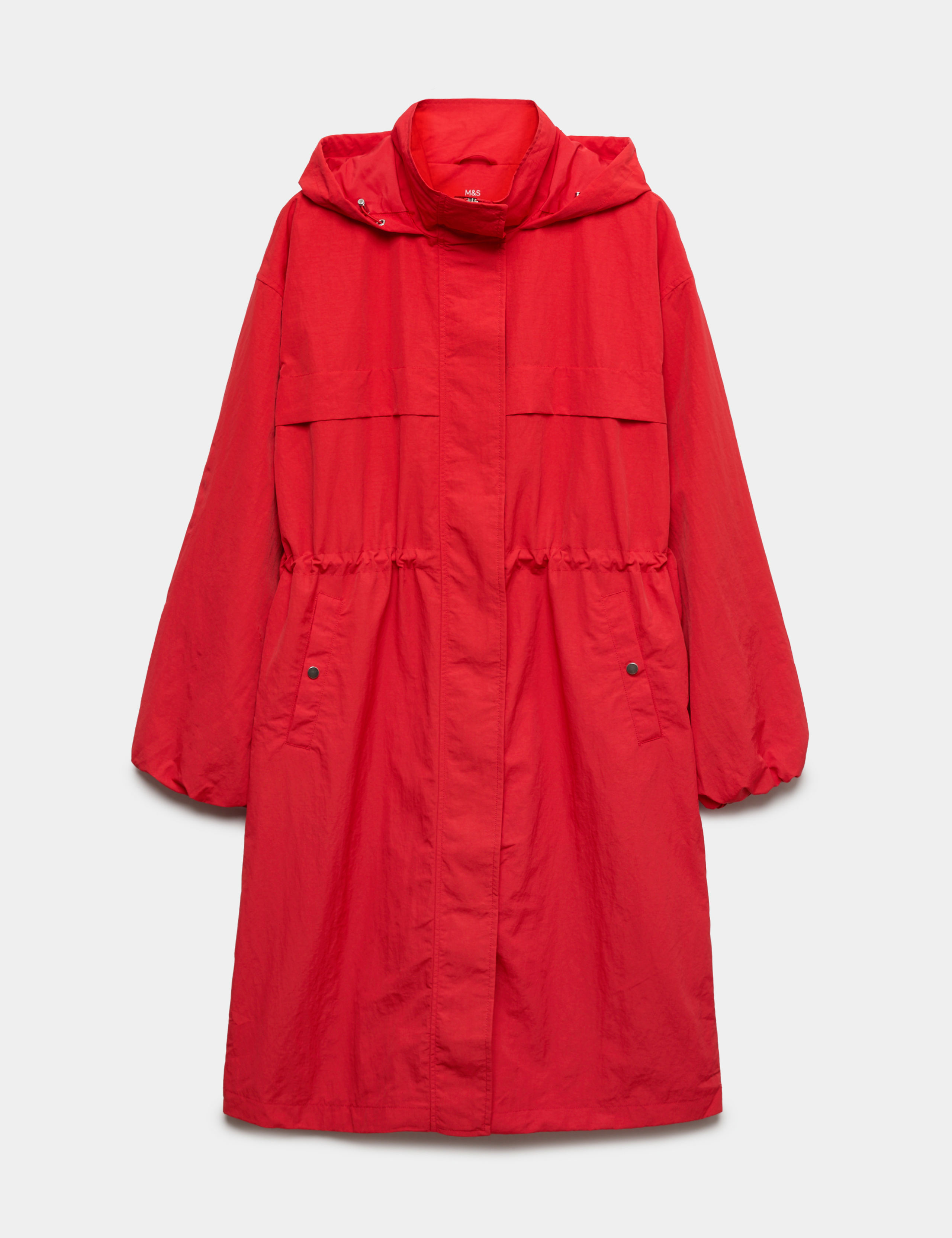 Shower Resistant Lightweight Hooded Longline Utility Parka