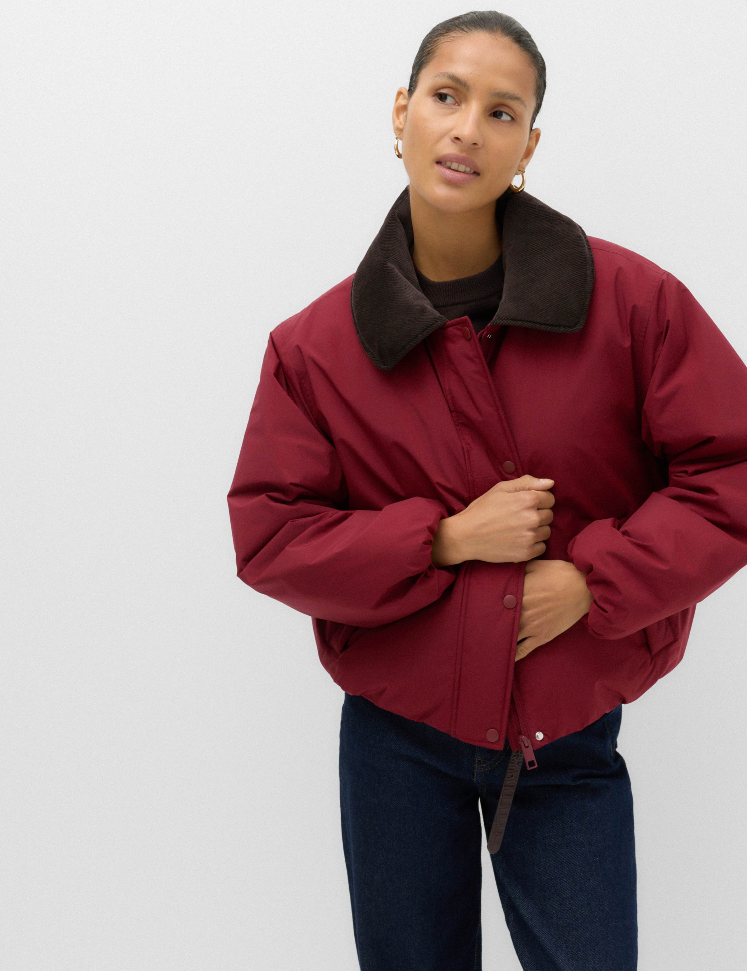 Thermowarmth™ Cord Collar Short Padded Jacket