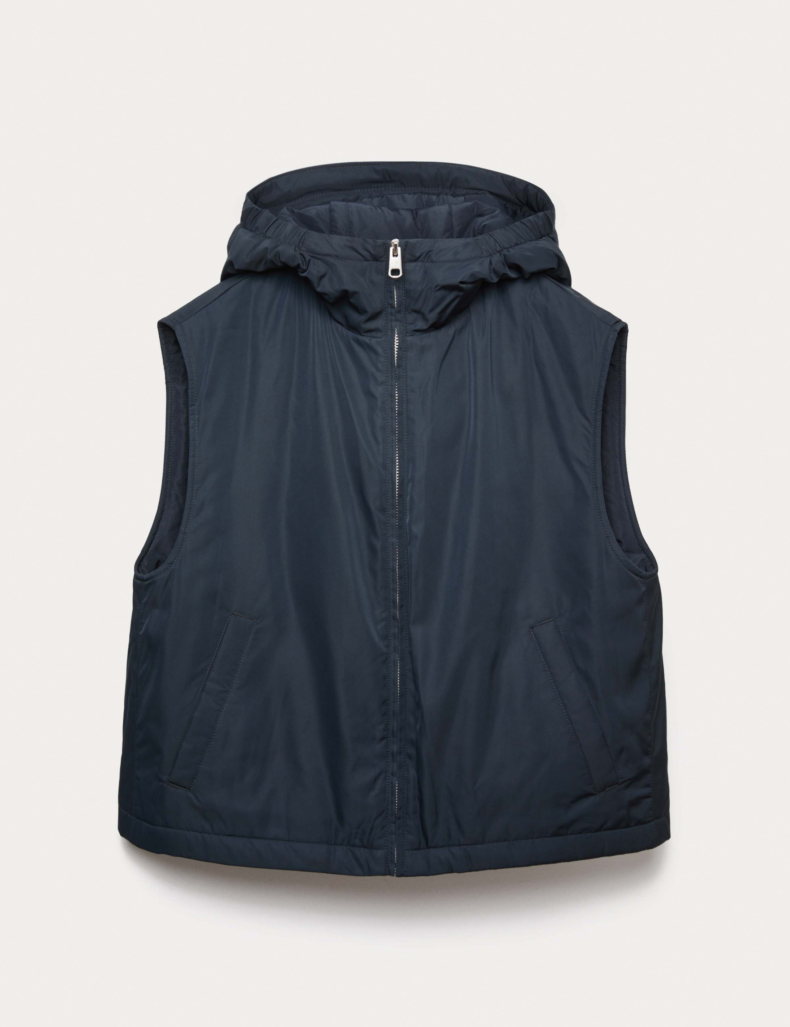 Waterproof Padded Hooded Cropped Gilet