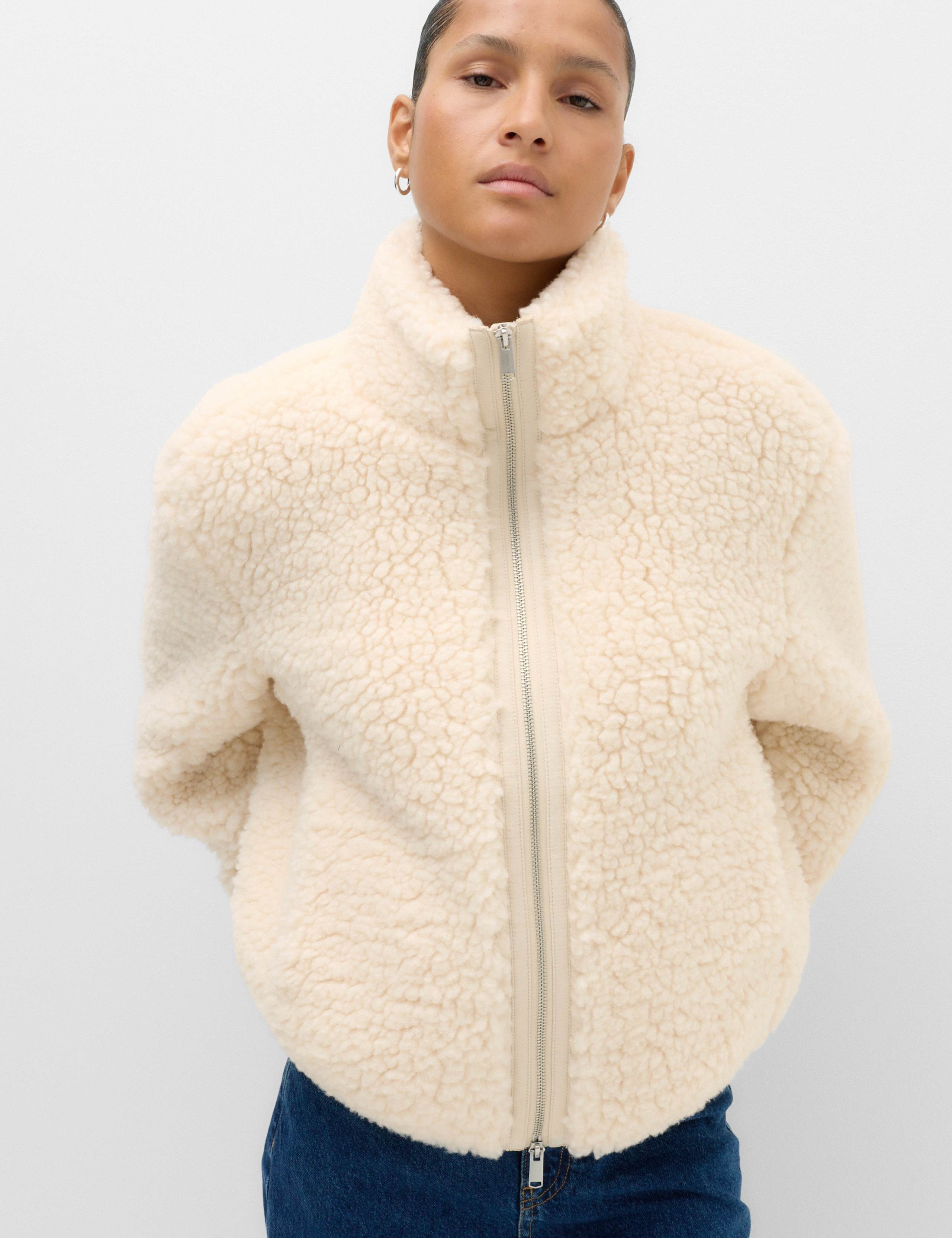 Borg Funnel Neck Jacket