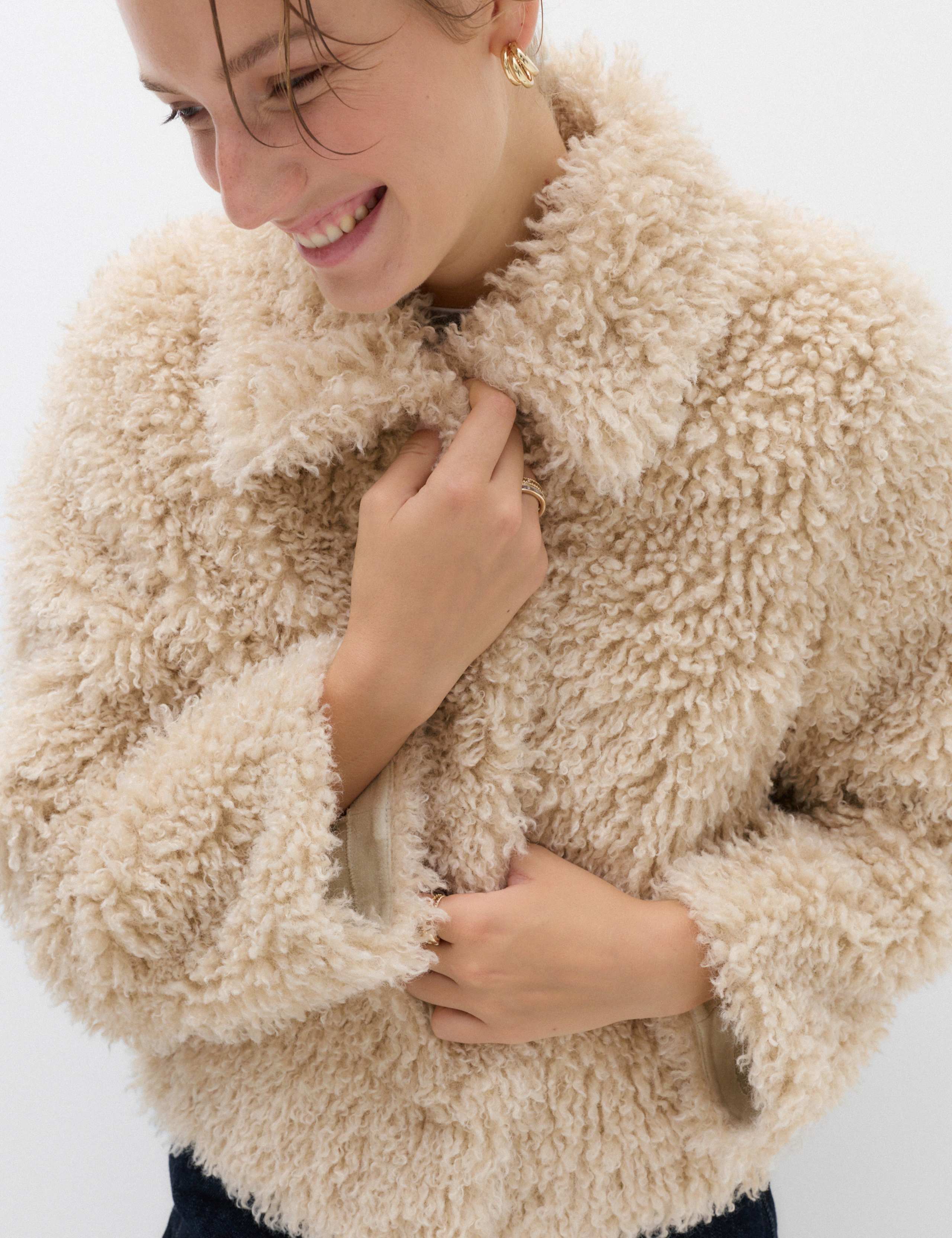 Faux Fur Textured Jacket