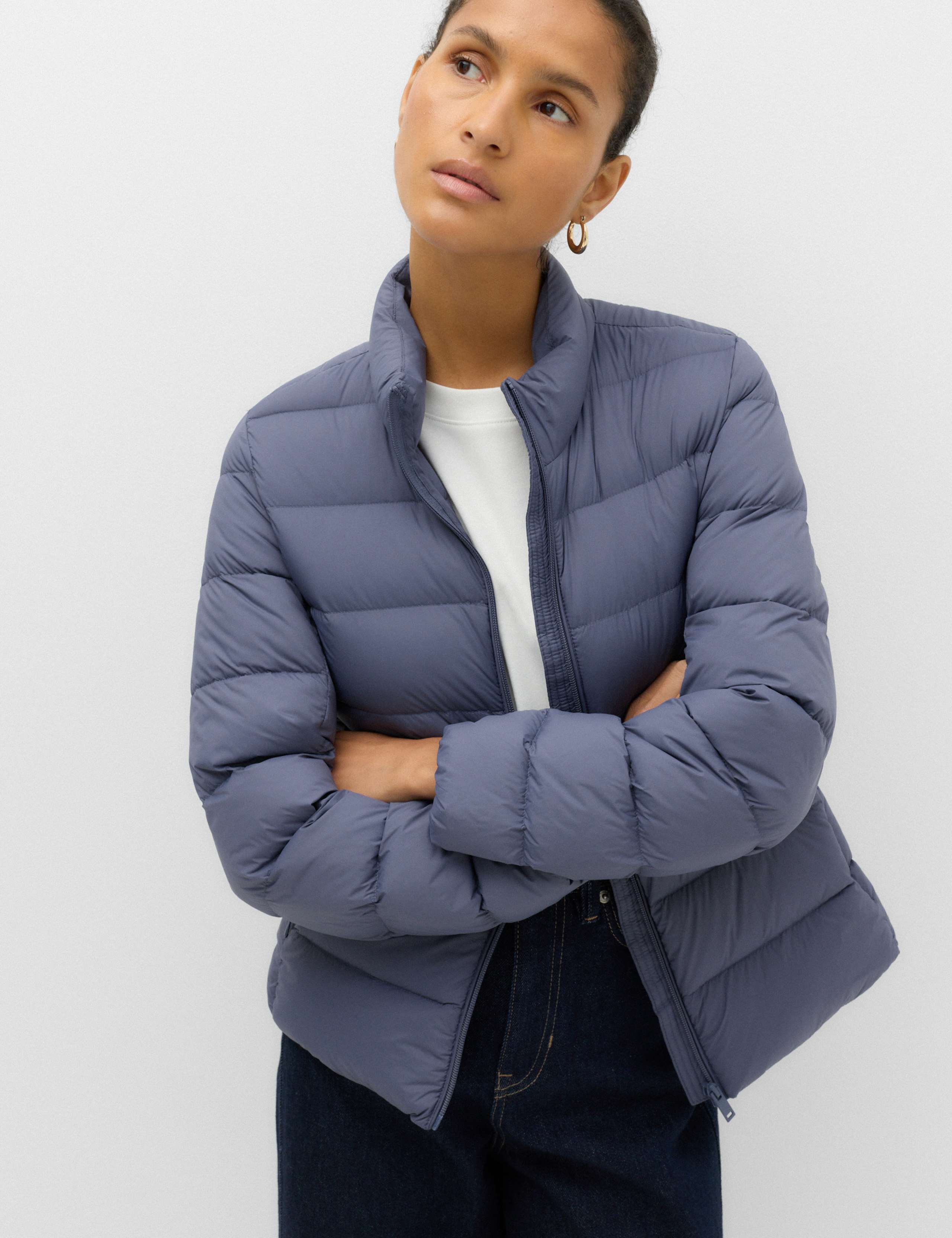 Feather & Down Padded Puffer Jacket