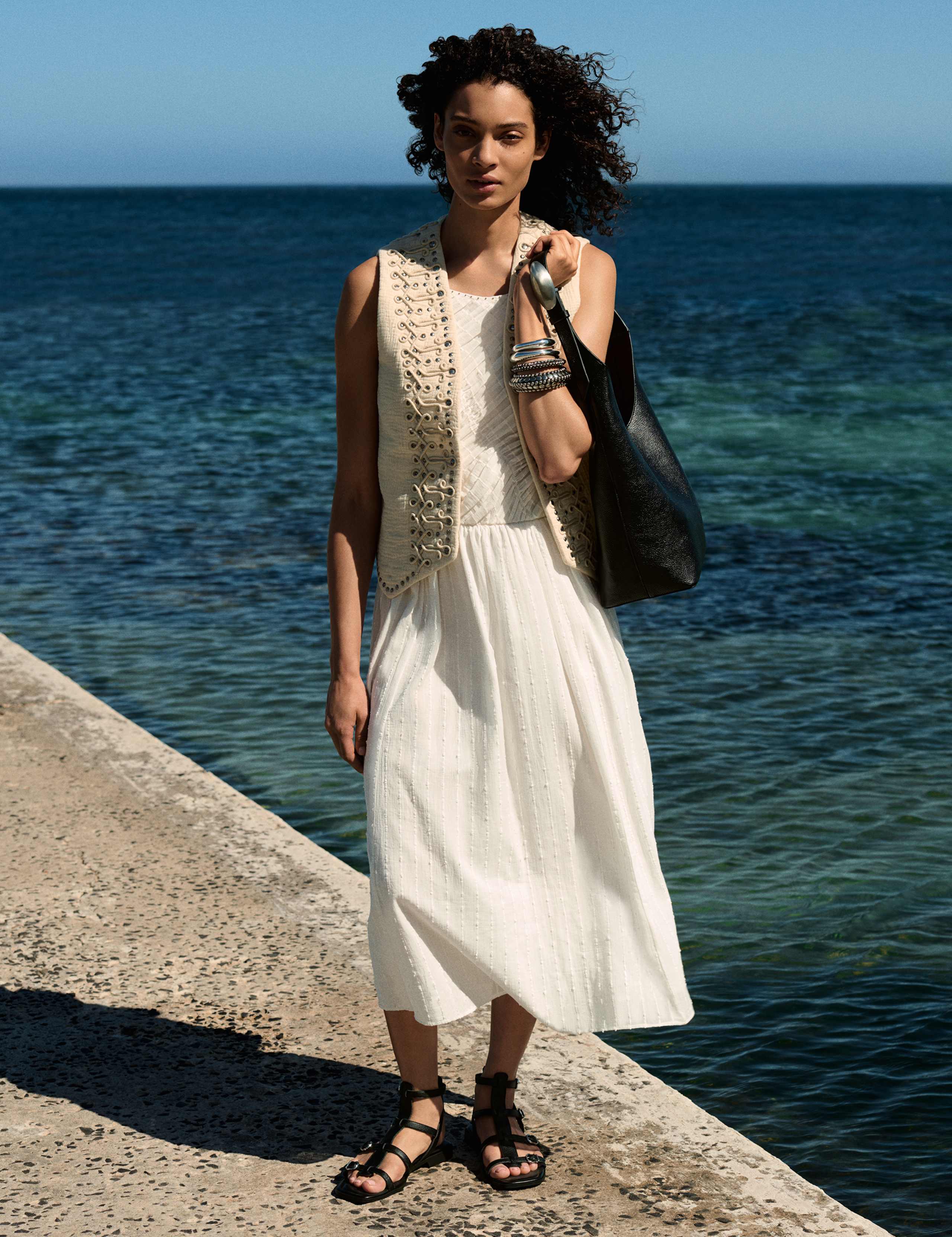 Pure Cotton Studded Gilet