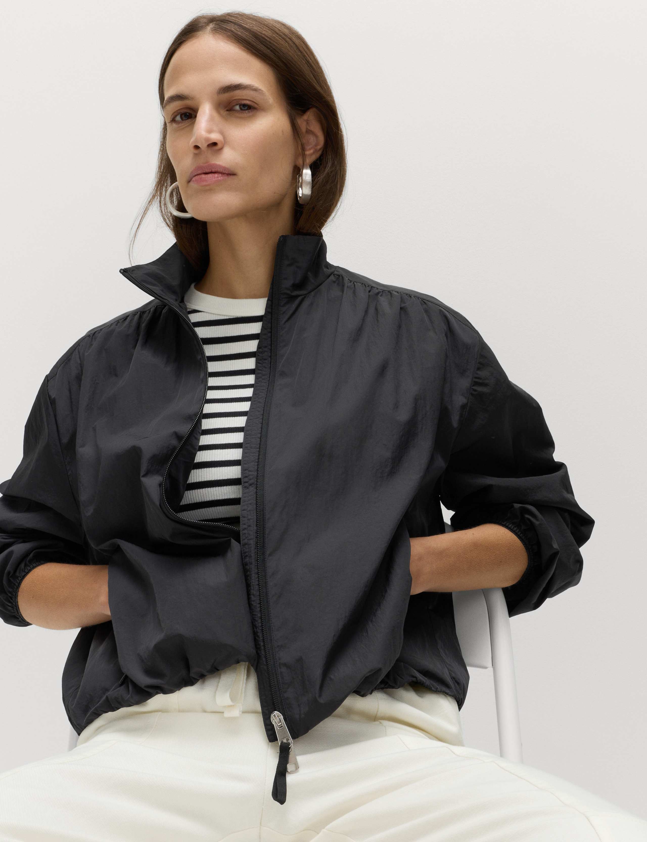 Stormwear™ Lightweight Funnel Neck Gathered Jacket