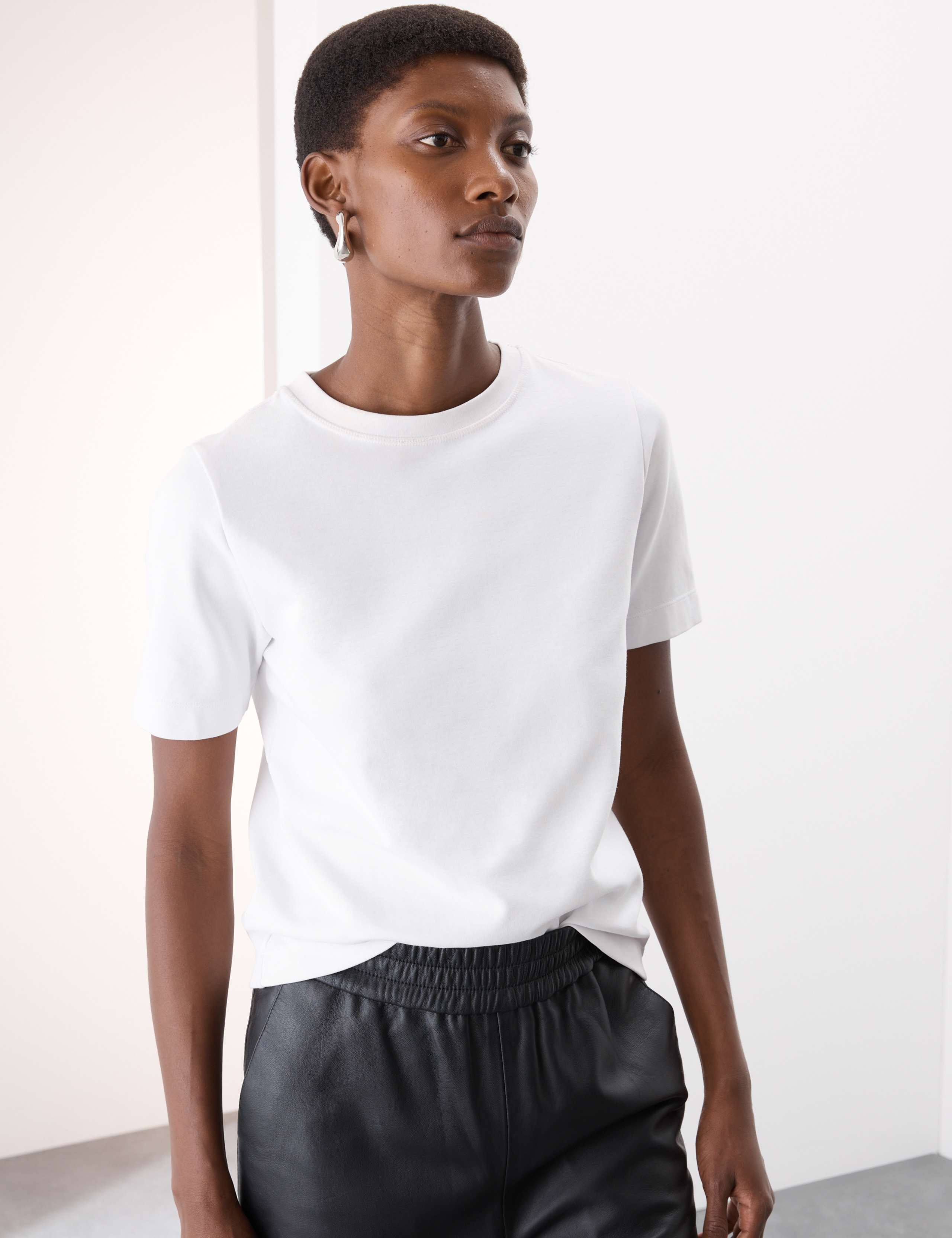 Cotton Rich Crew Neck T-Shirt