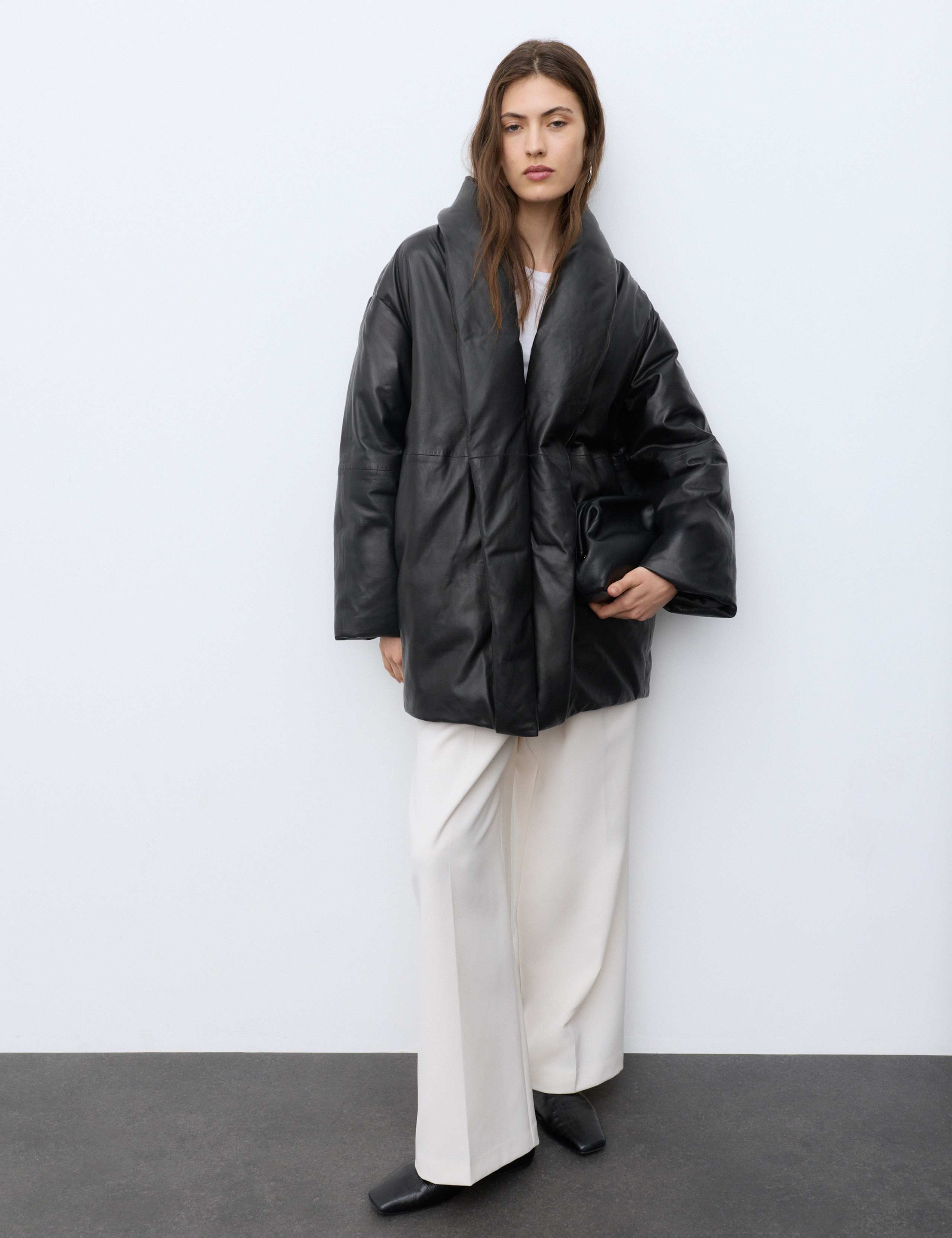 Pure Leather Padded Jacket