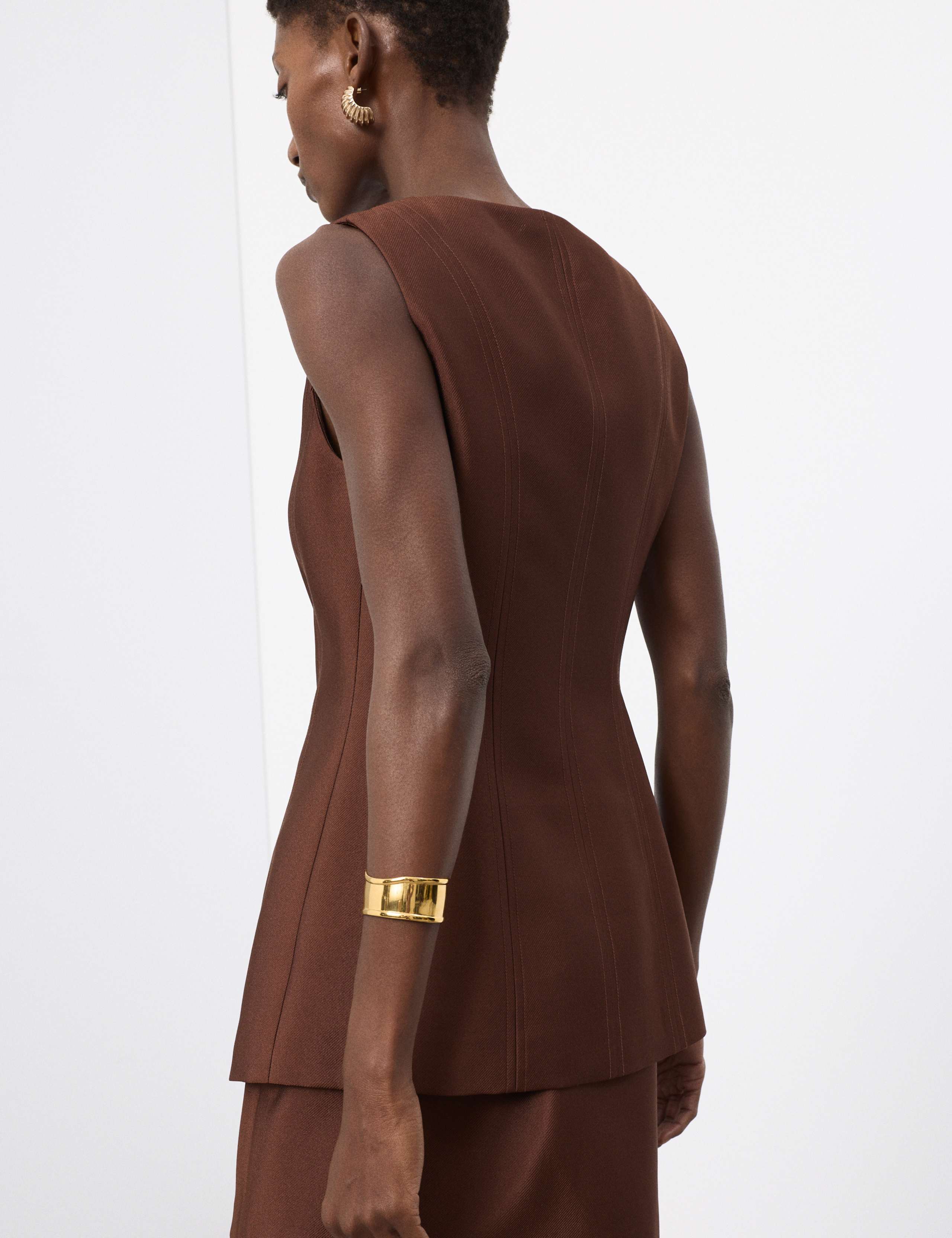 Fitted Waistcoat With Wool