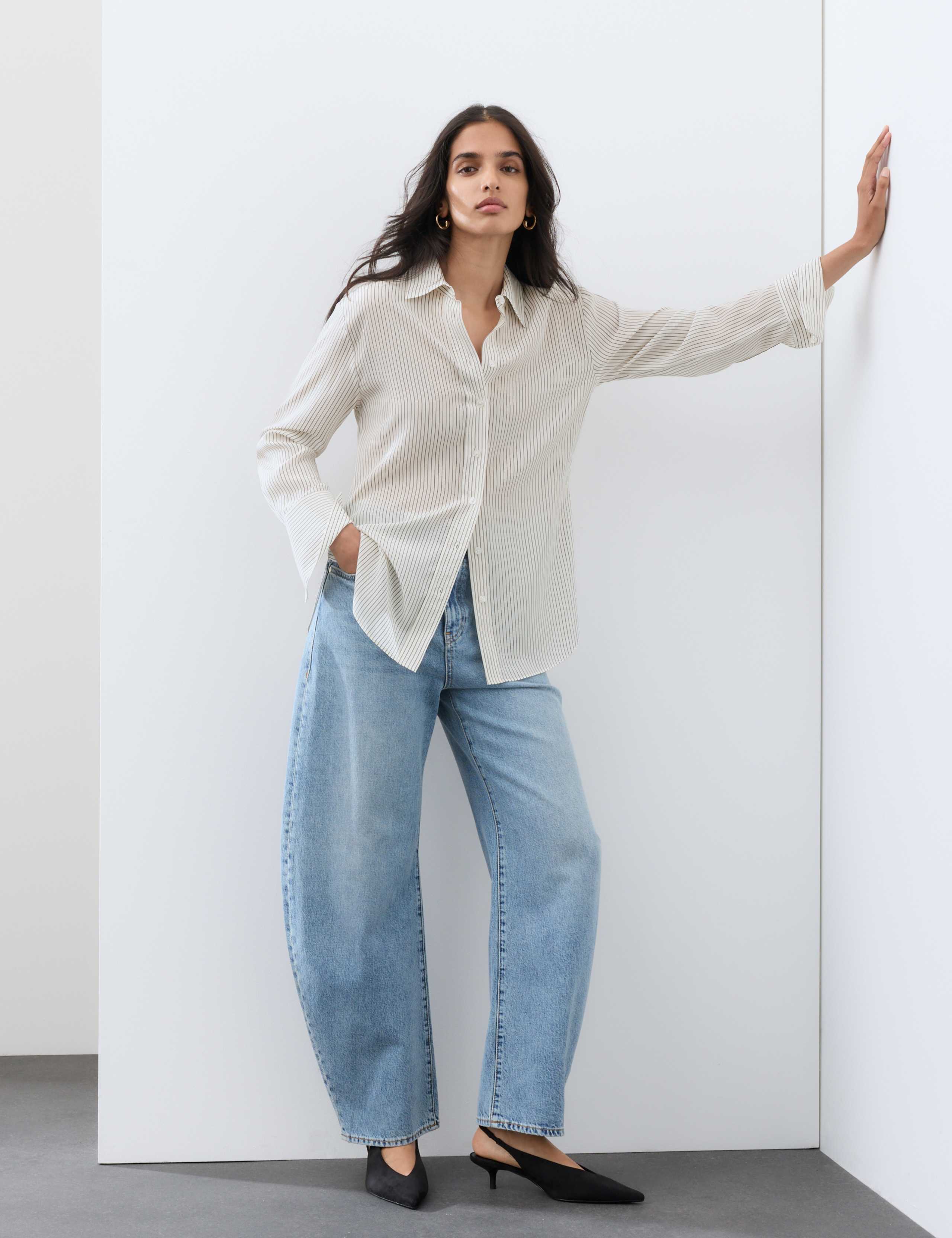 Pure Silk Stripe Shirt