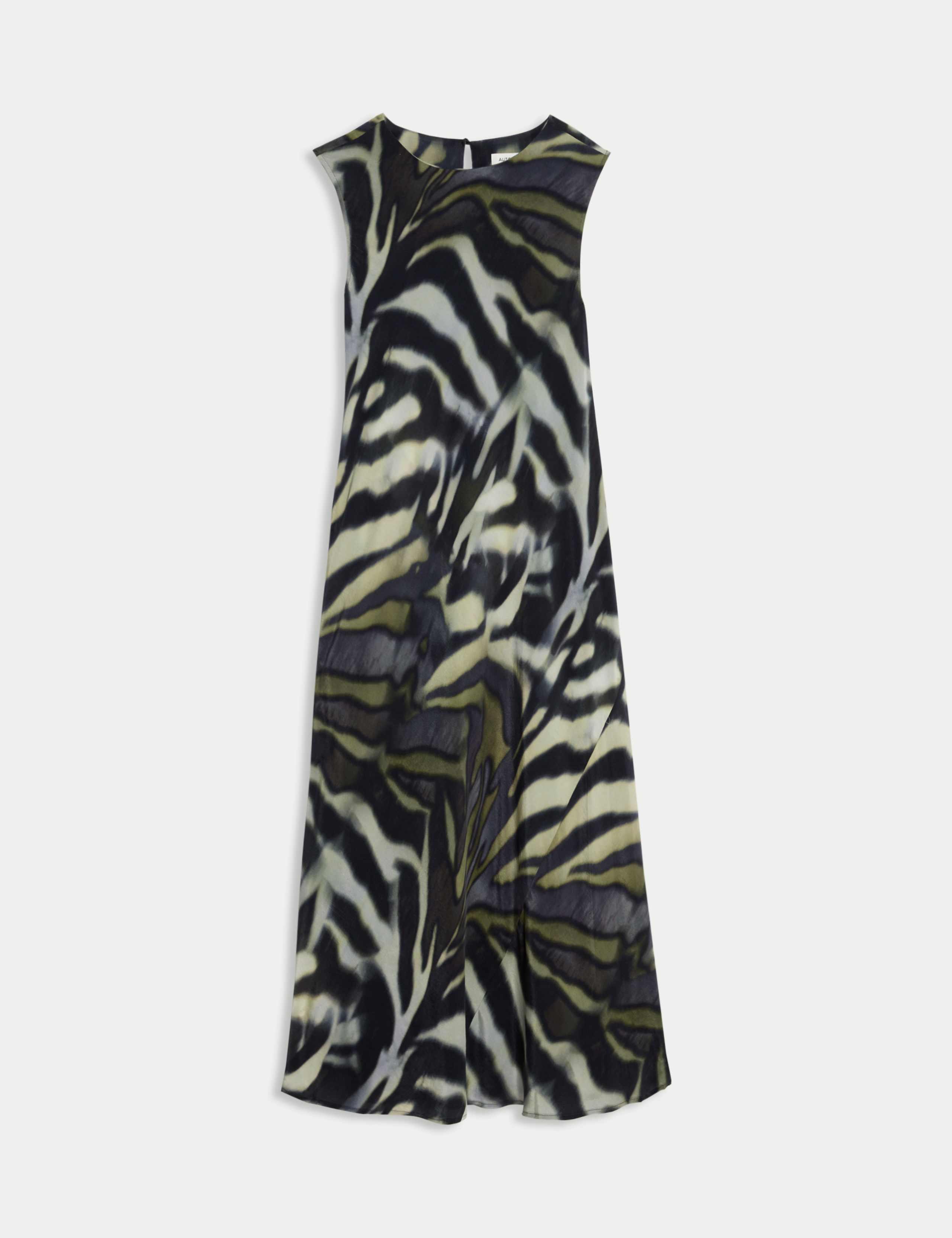 Cupro Rich Animal Print Midaxi Column Dress