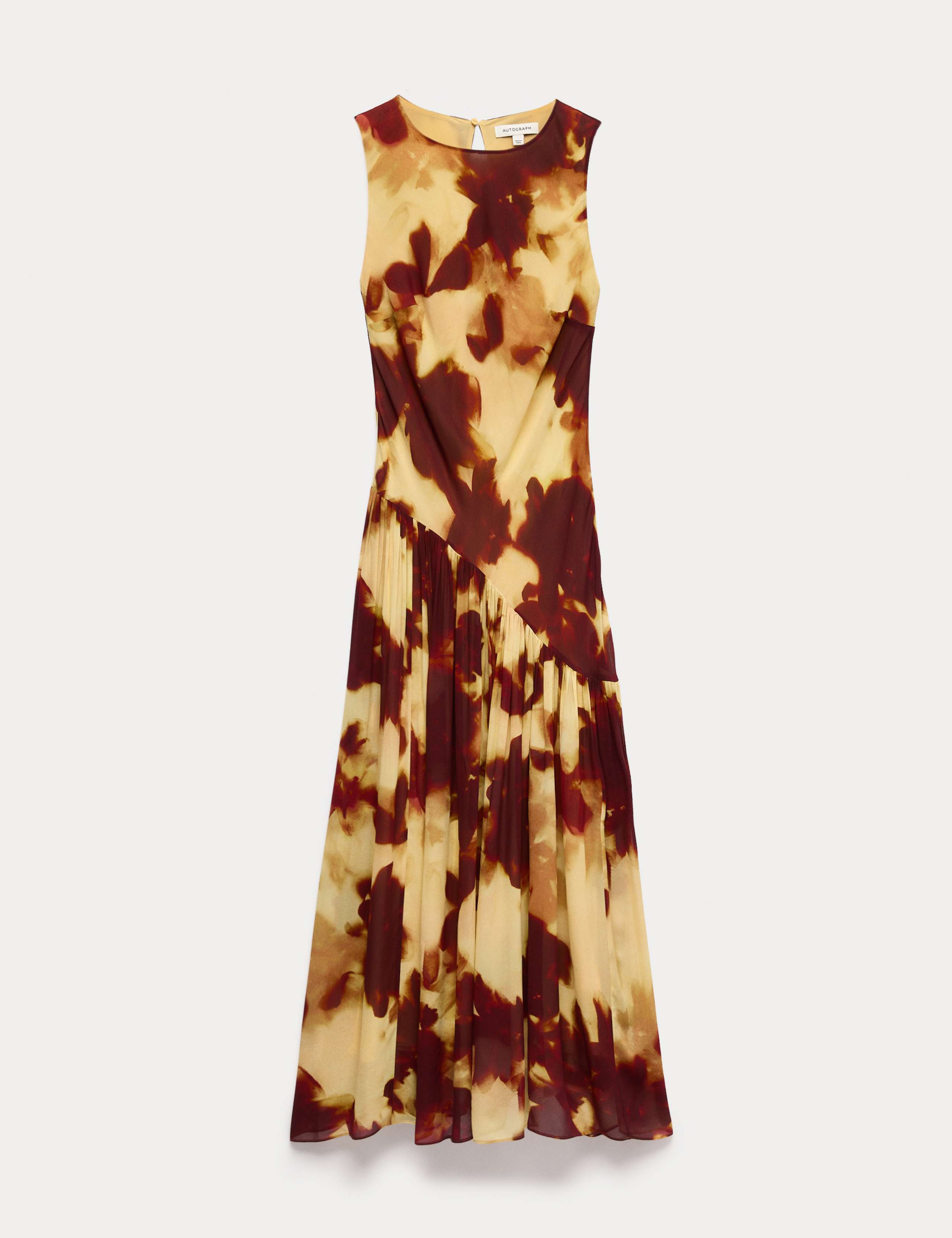Printed Asymmetric Midaxi Skater Dress