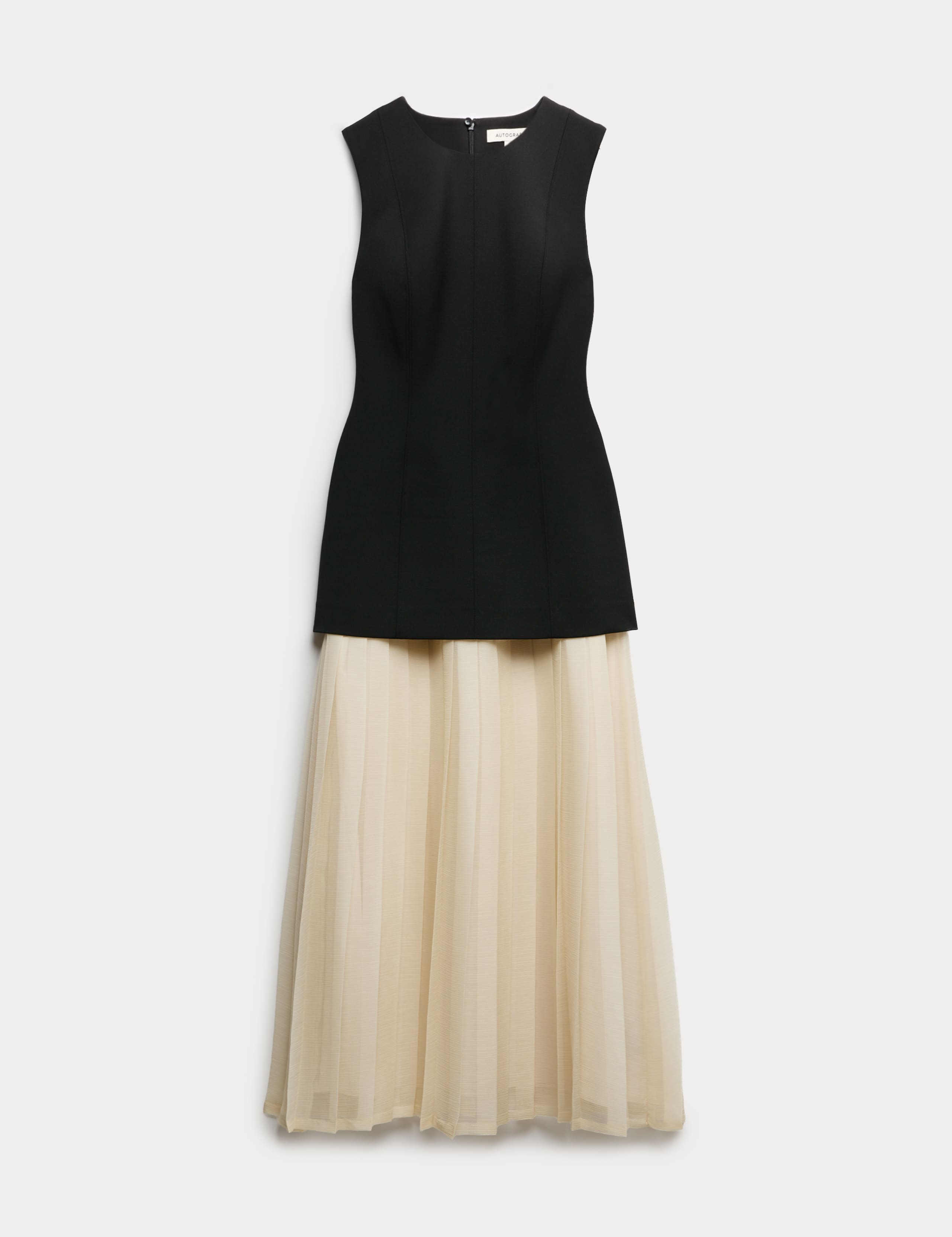 Wool Blend Layered Midaxi Dress