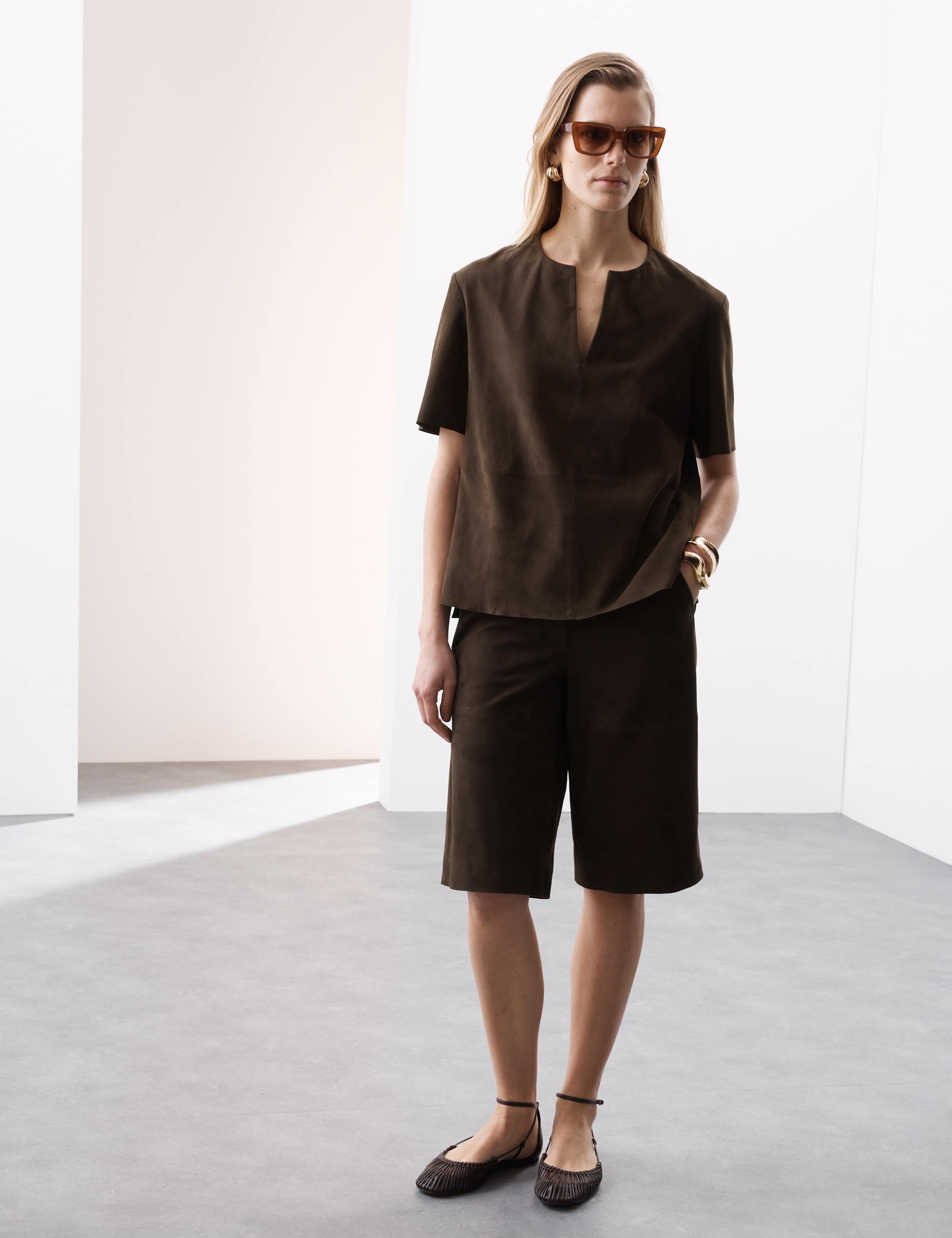 Pure Suede Kaftan Top