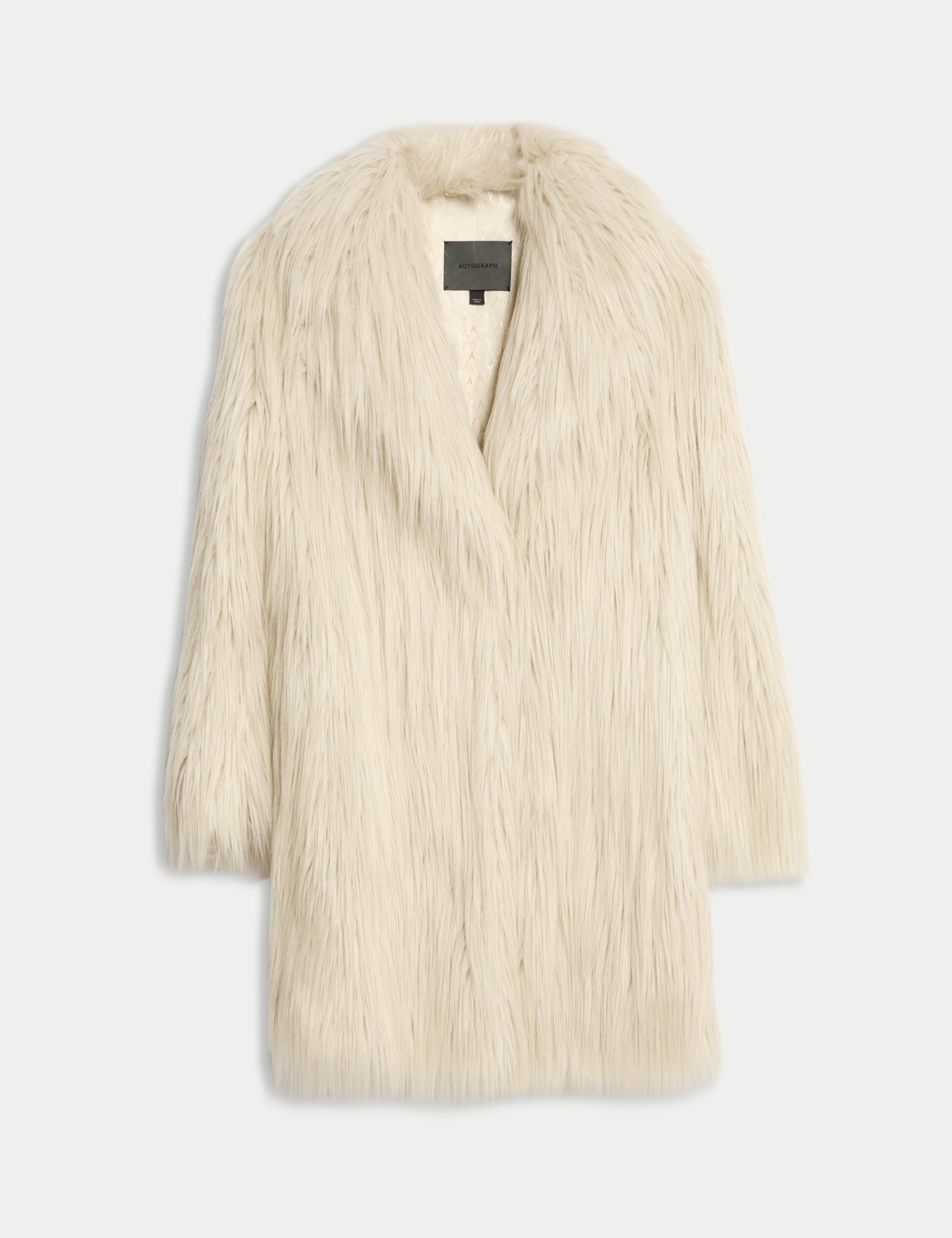 Faux Fur Collared Longline Coat