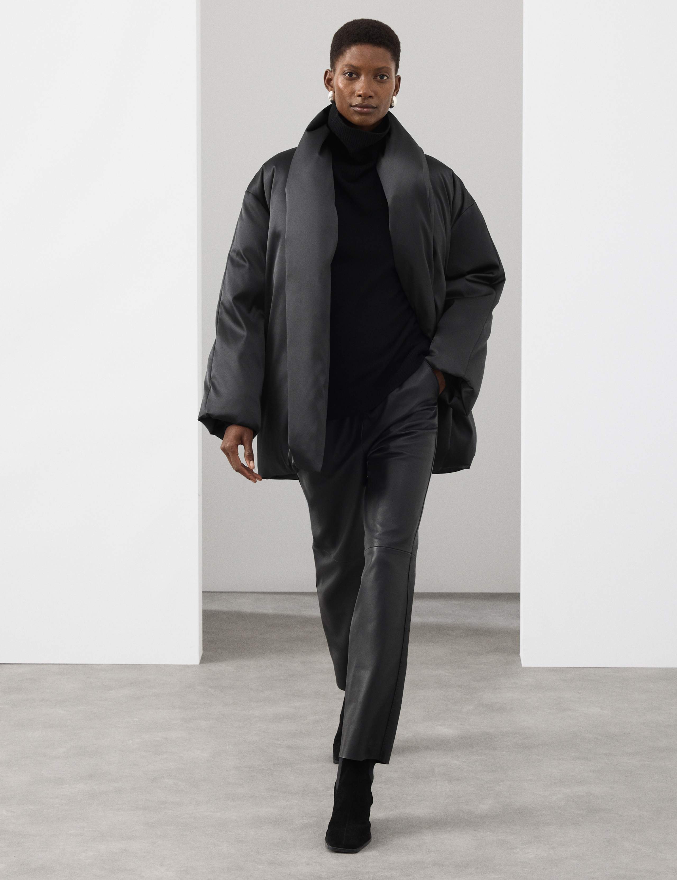Satin Puffer Coat
