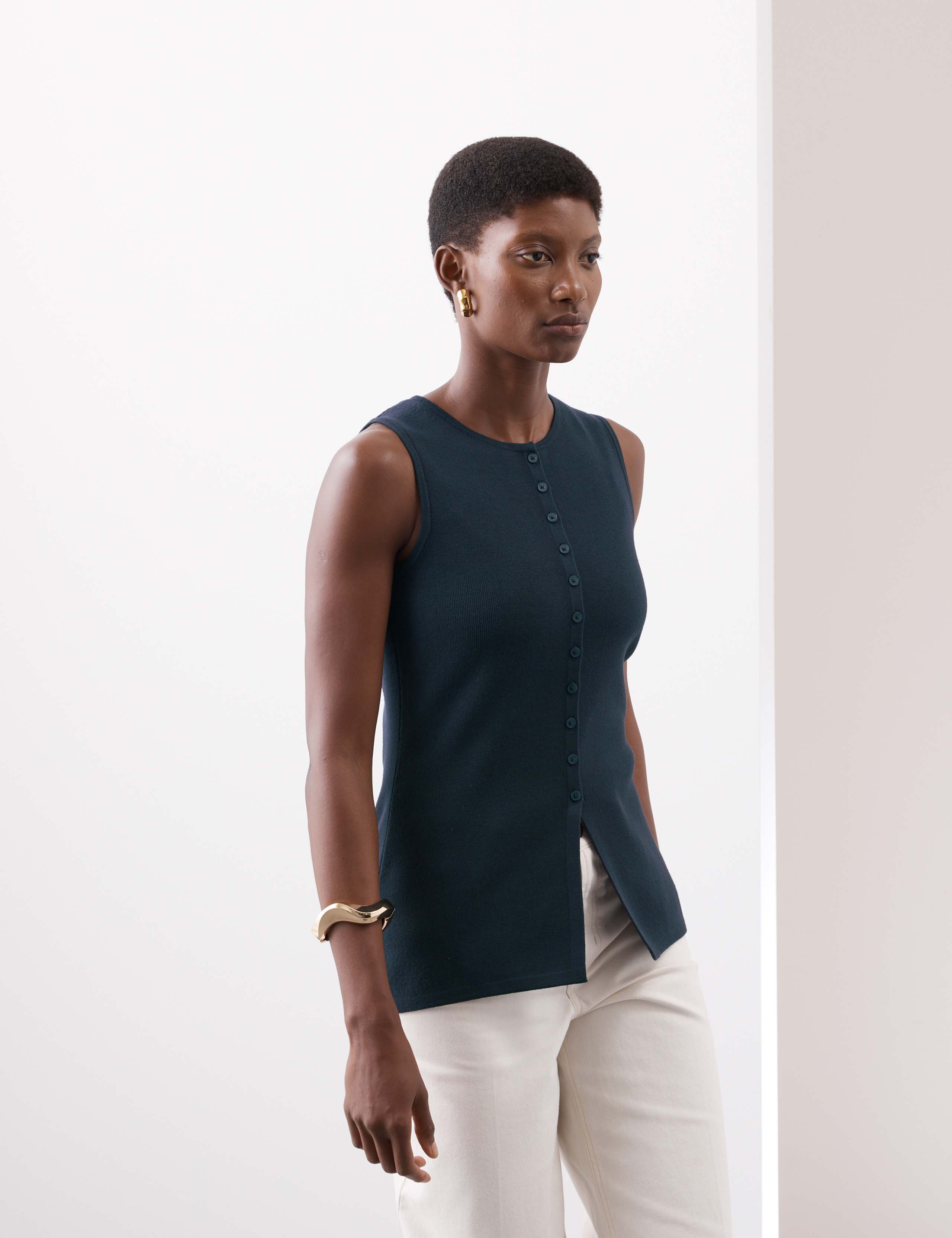 Fitted Longline Waistcoat
