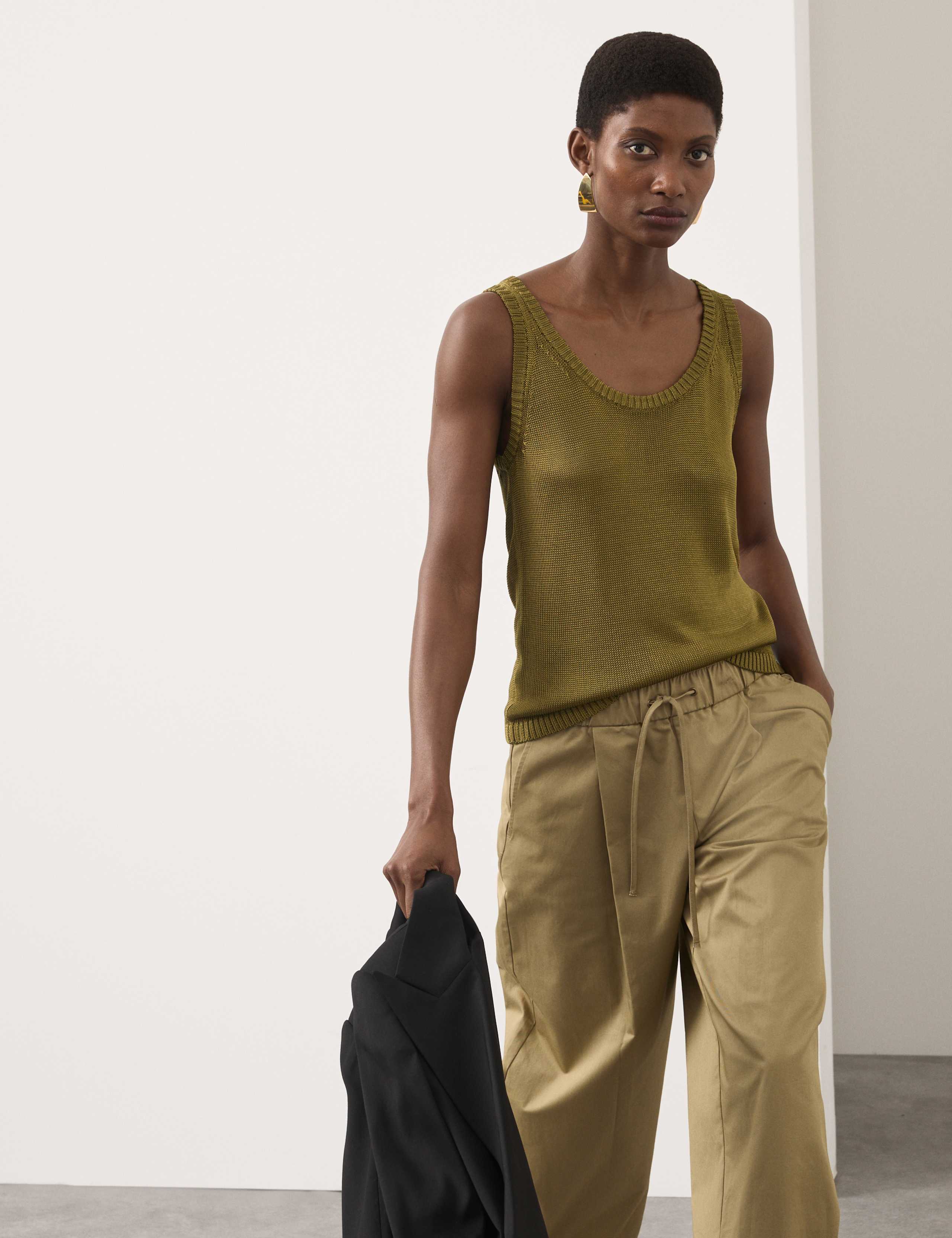 Metallic Knitted Vest Top