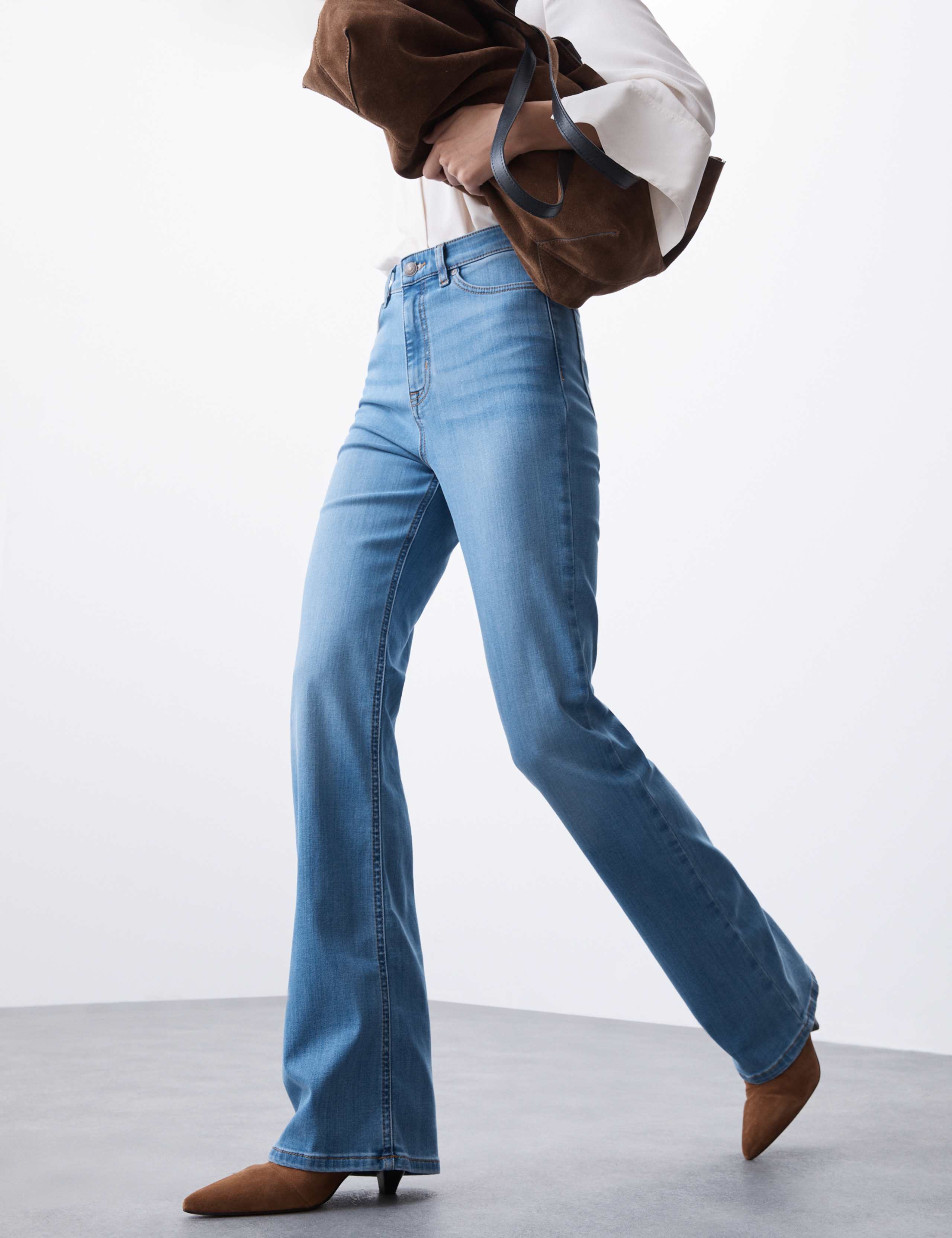 High Waisted Flared Jeans