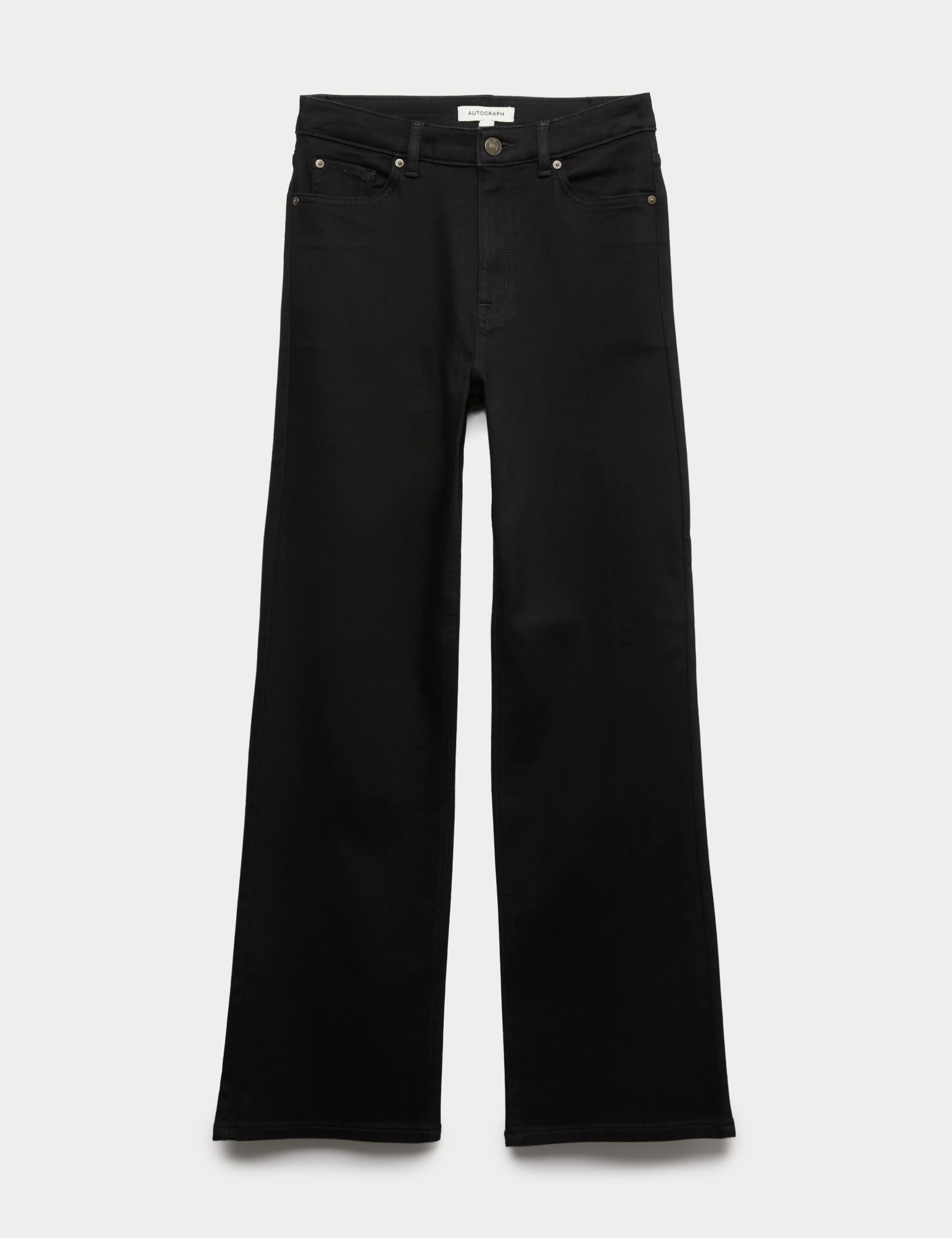 Lyocell Blend High Waisted Flared Jeans