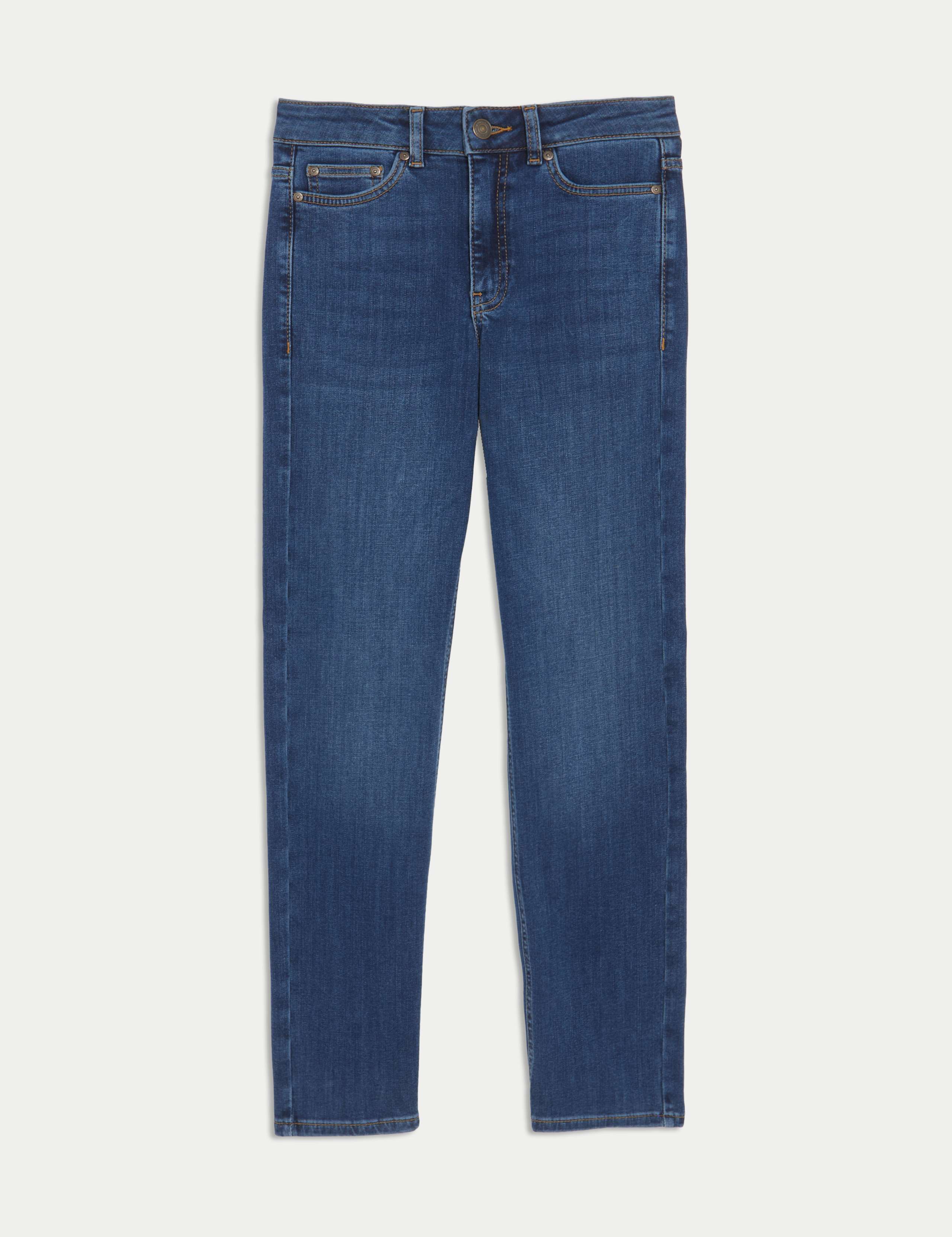 High Waisted Straight Leg Jeans