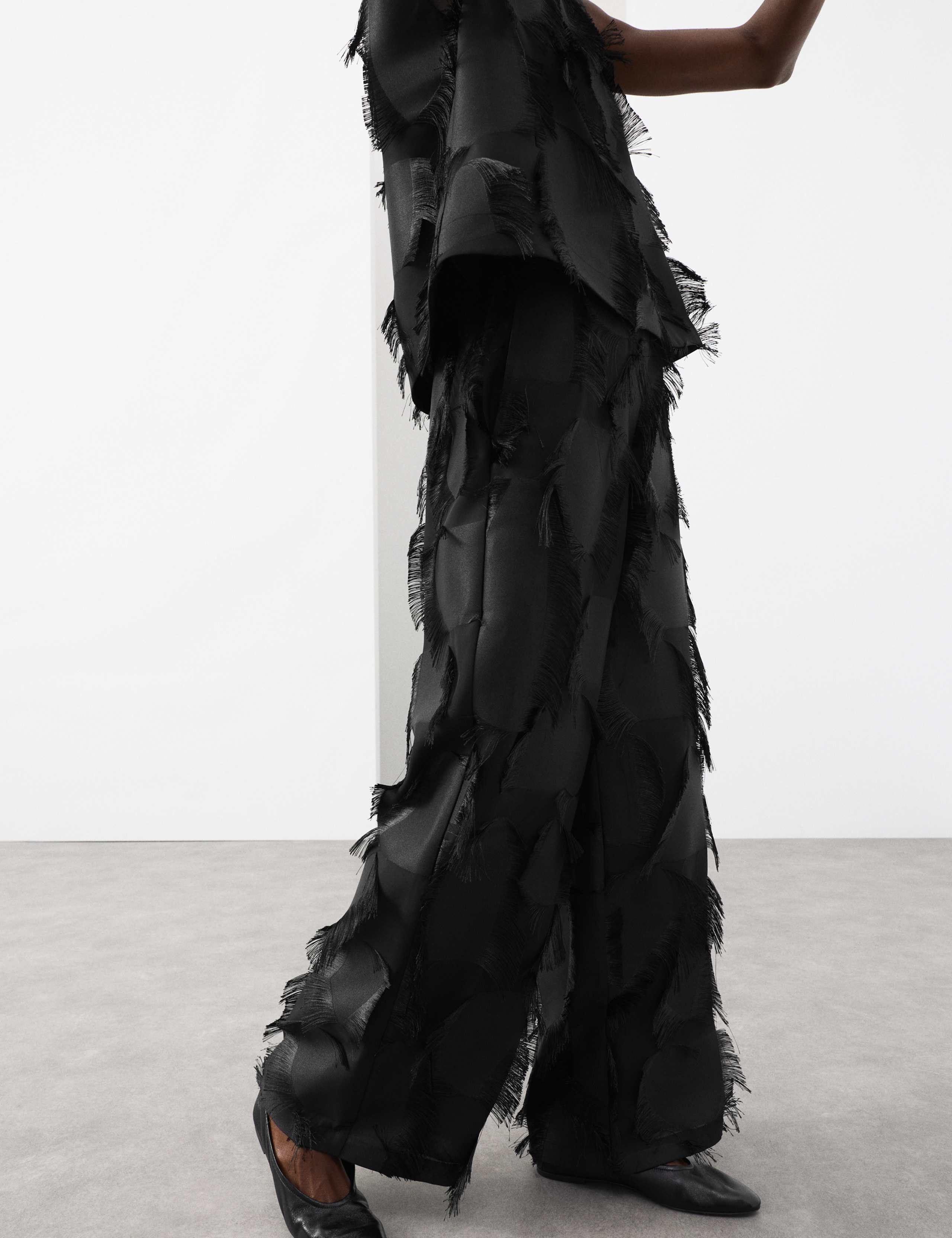 Fringe Wide Leg Trousers