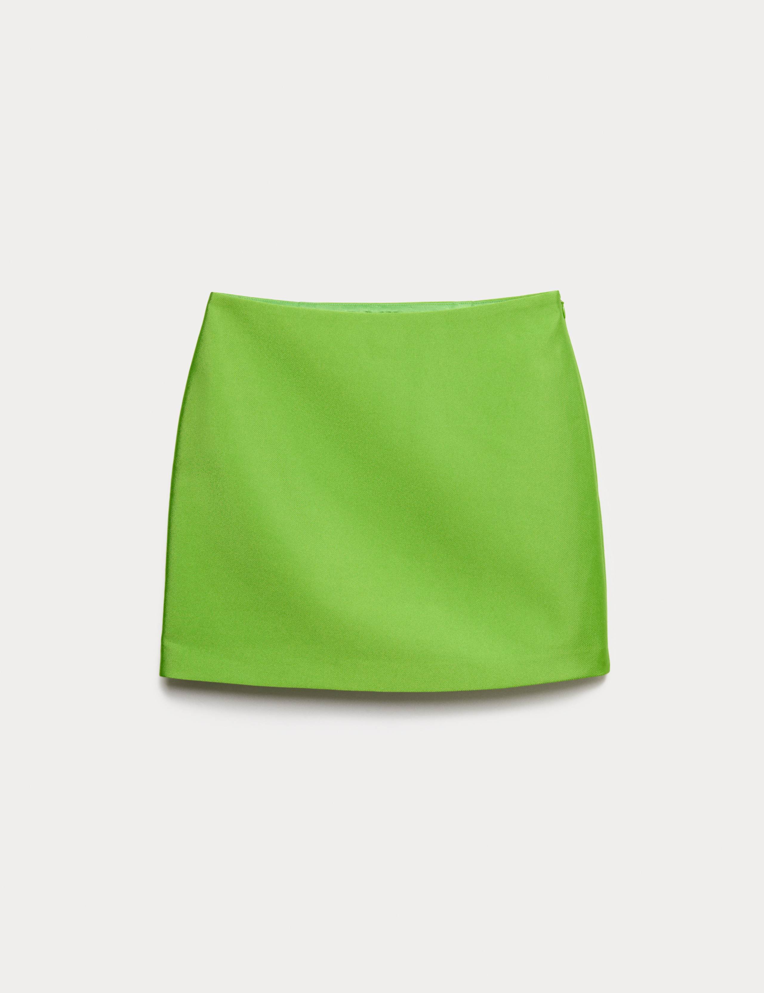 Mini A-Line Skirt with Wool