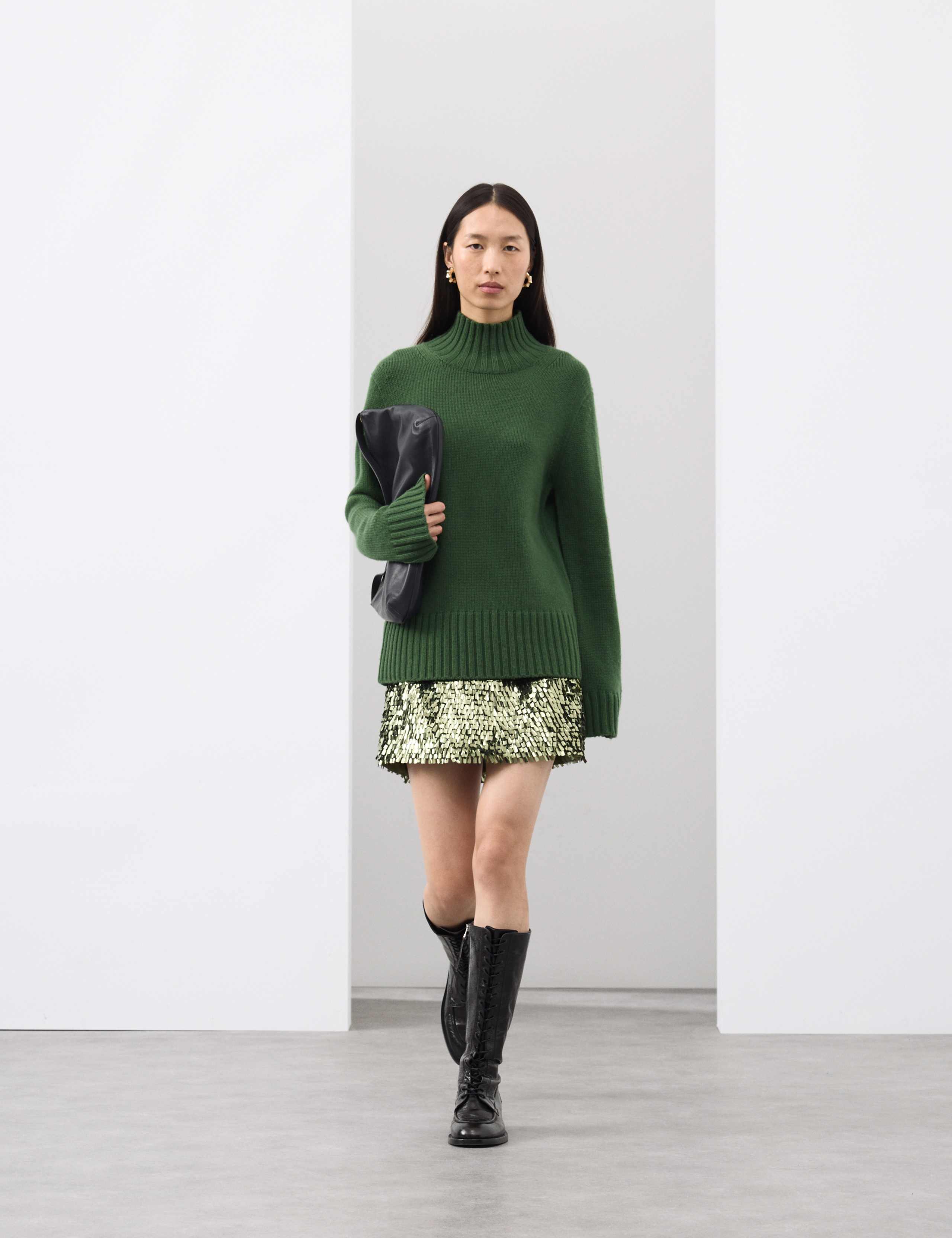 Sequin Mini A-Line Skirt