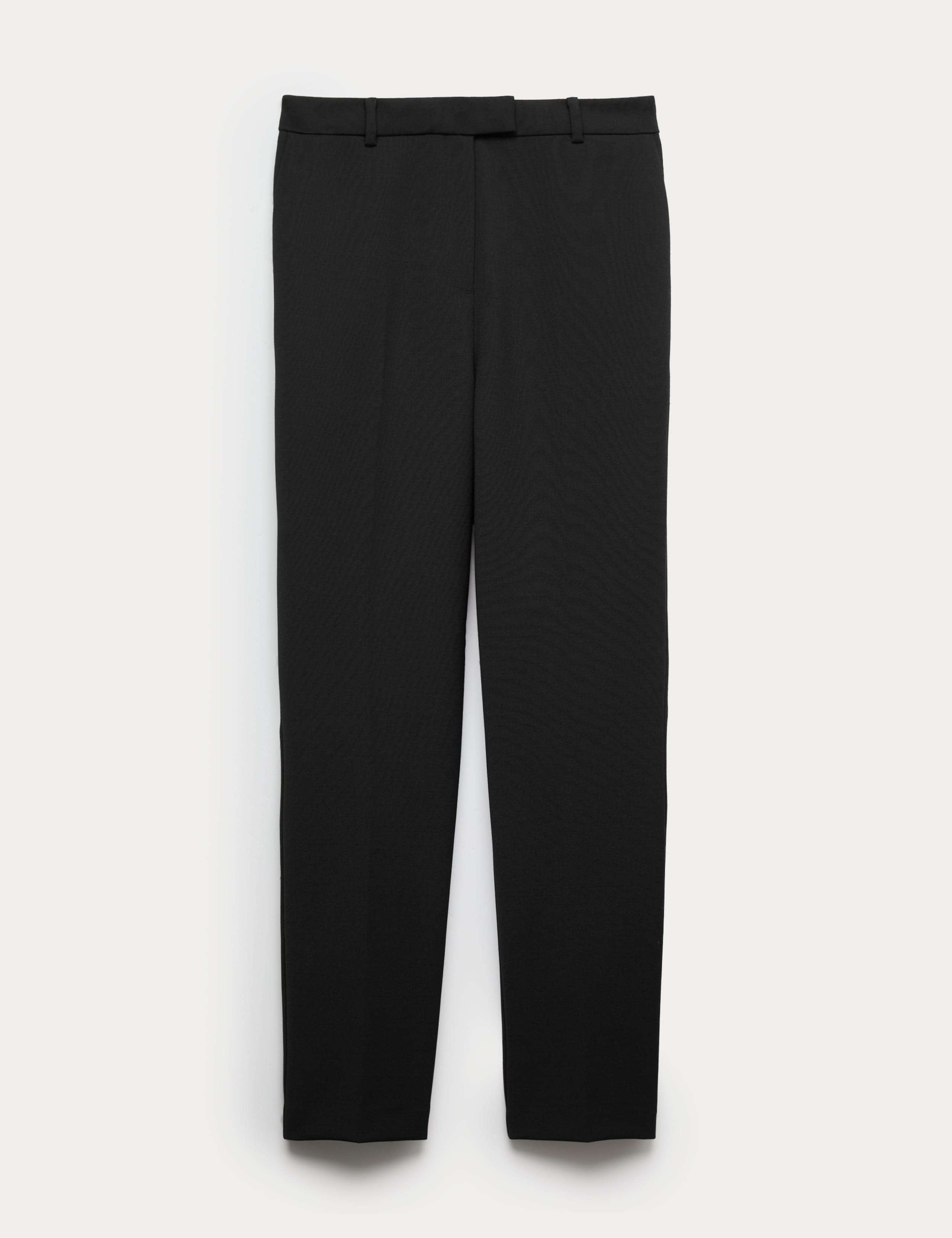 Wool Blend Slim Fit Ankle Grazer Trousers