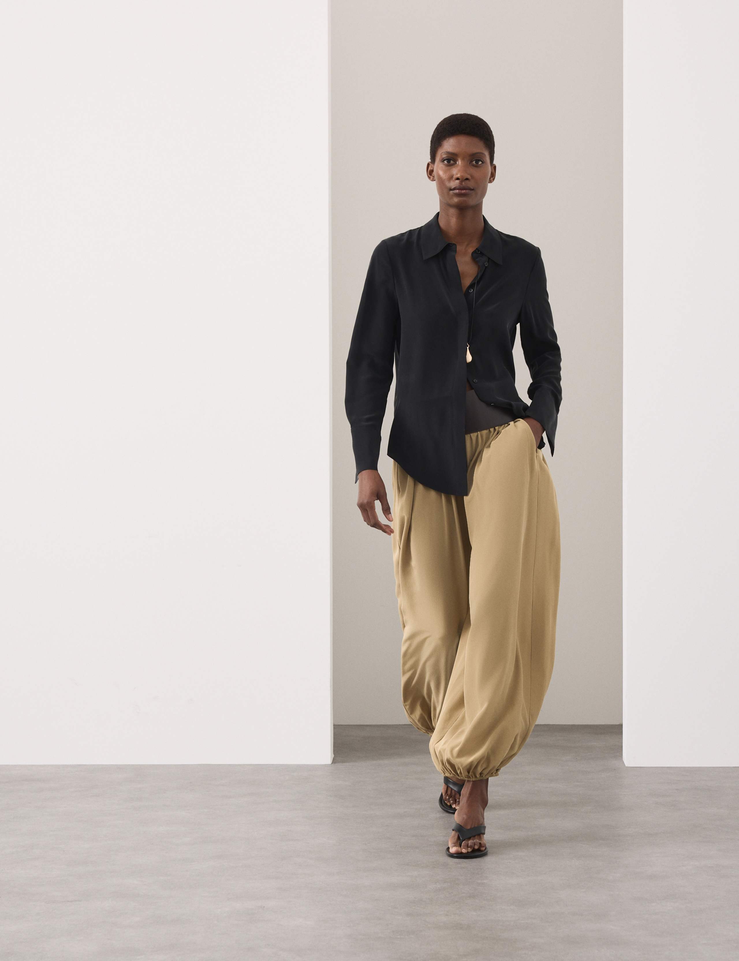 Pure Silk Balloon Trousers