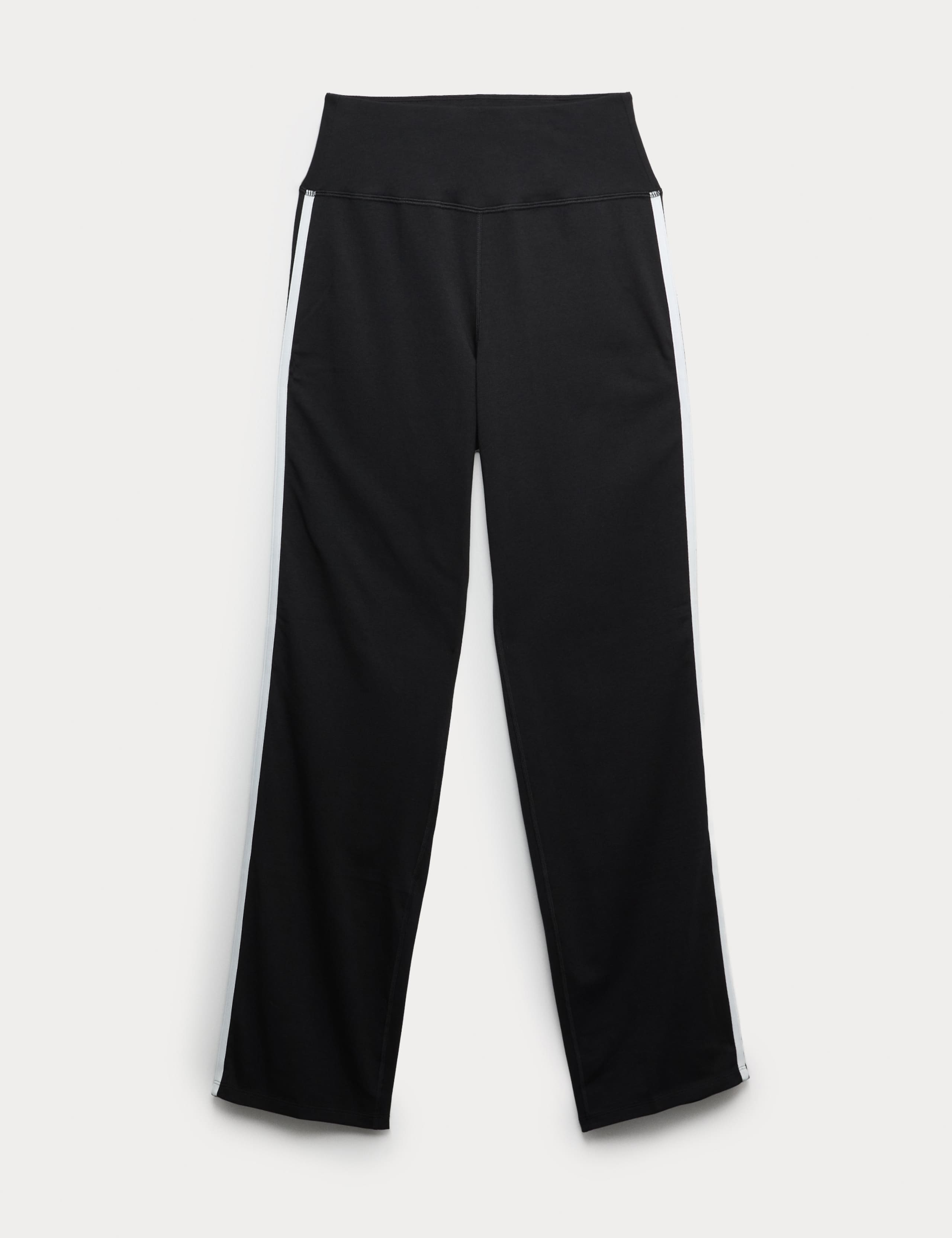 Go Easy Cotton Rich Side Stripe High Waisted Straight Leg Joggers